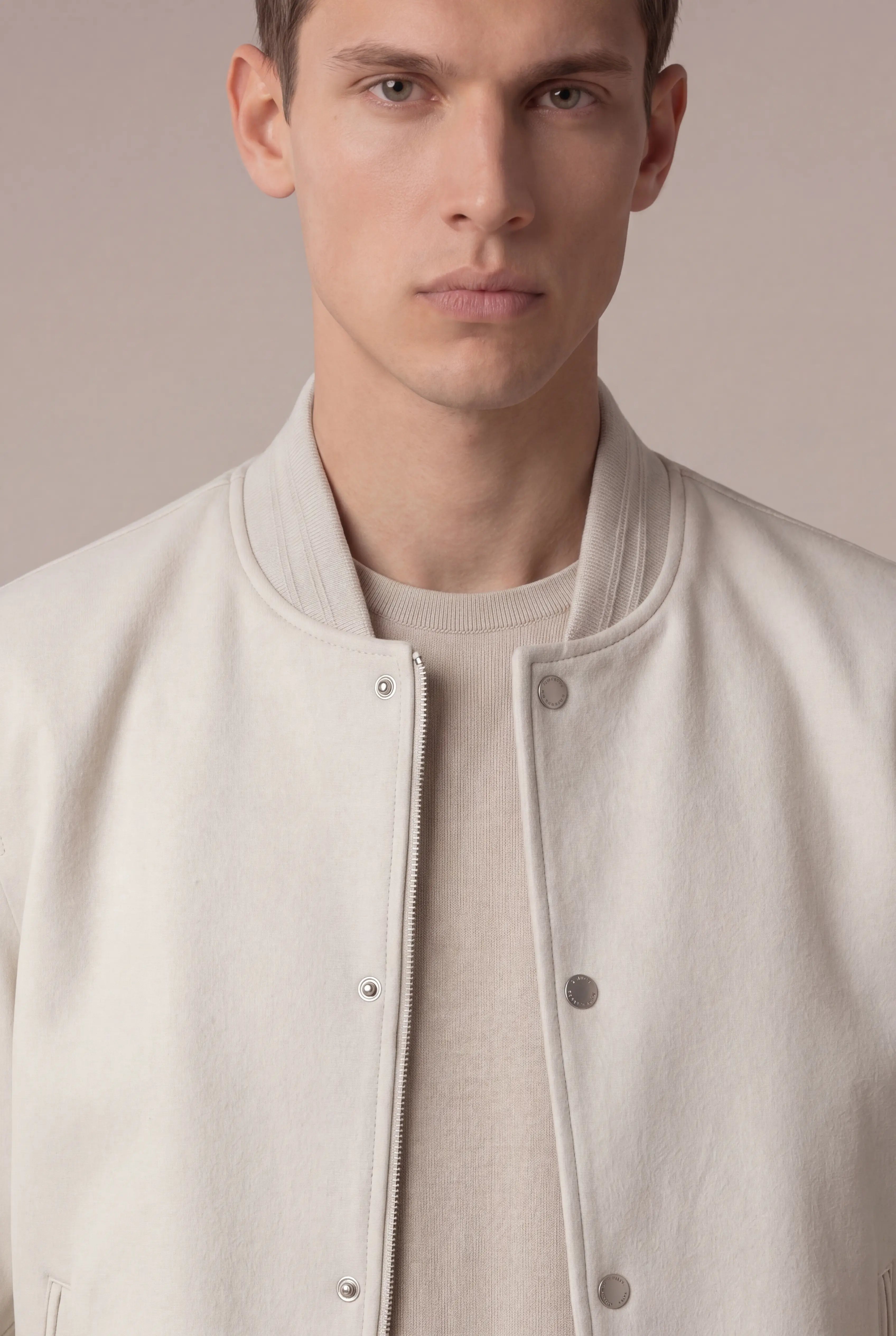 Grendino Suède Bomber Jacket Ivory