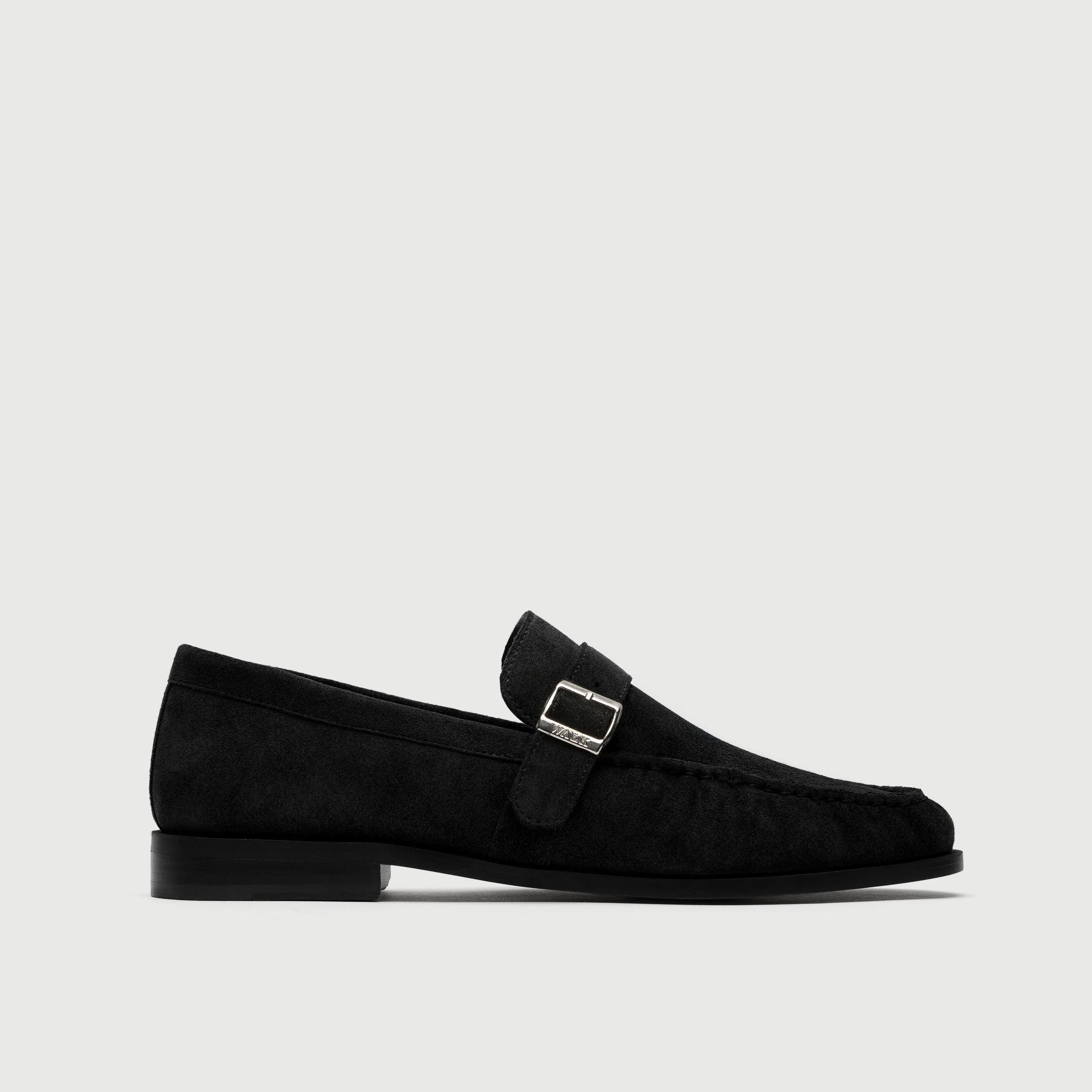 Black Suède Buckle Loafer