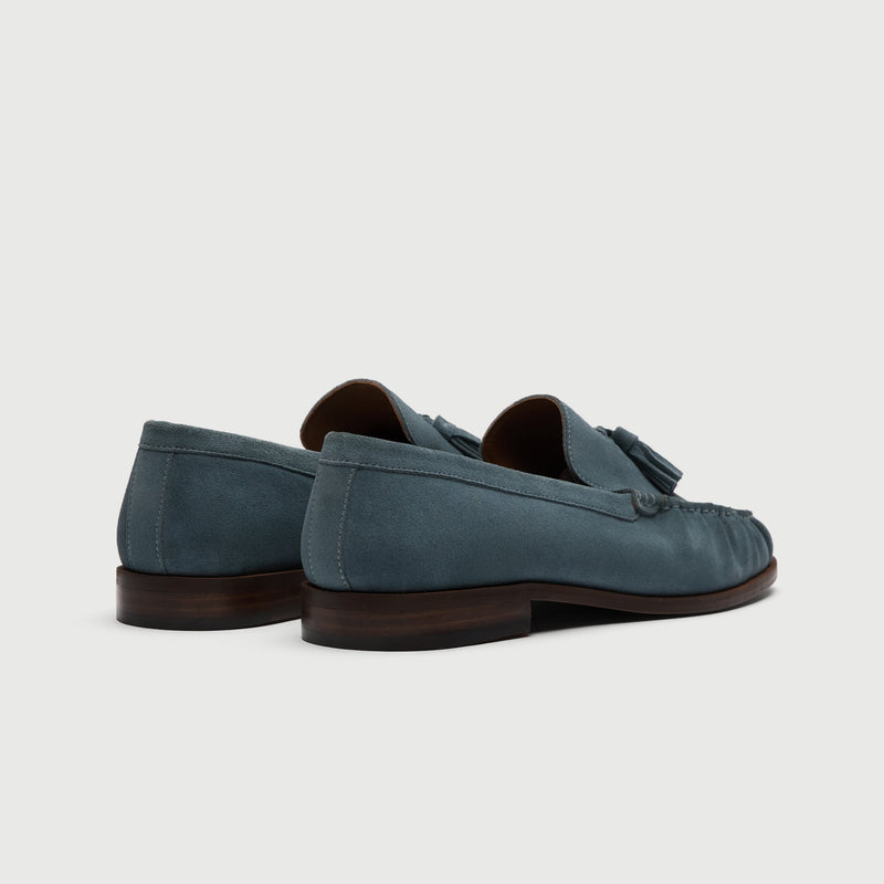 Blue Suède Tassel Loafer
