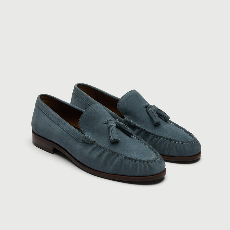 Blue Suède Tassel Loafer