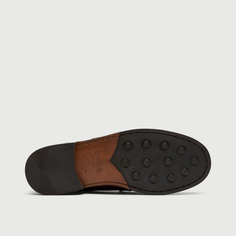 Tan Suède Horse Bit Loafer