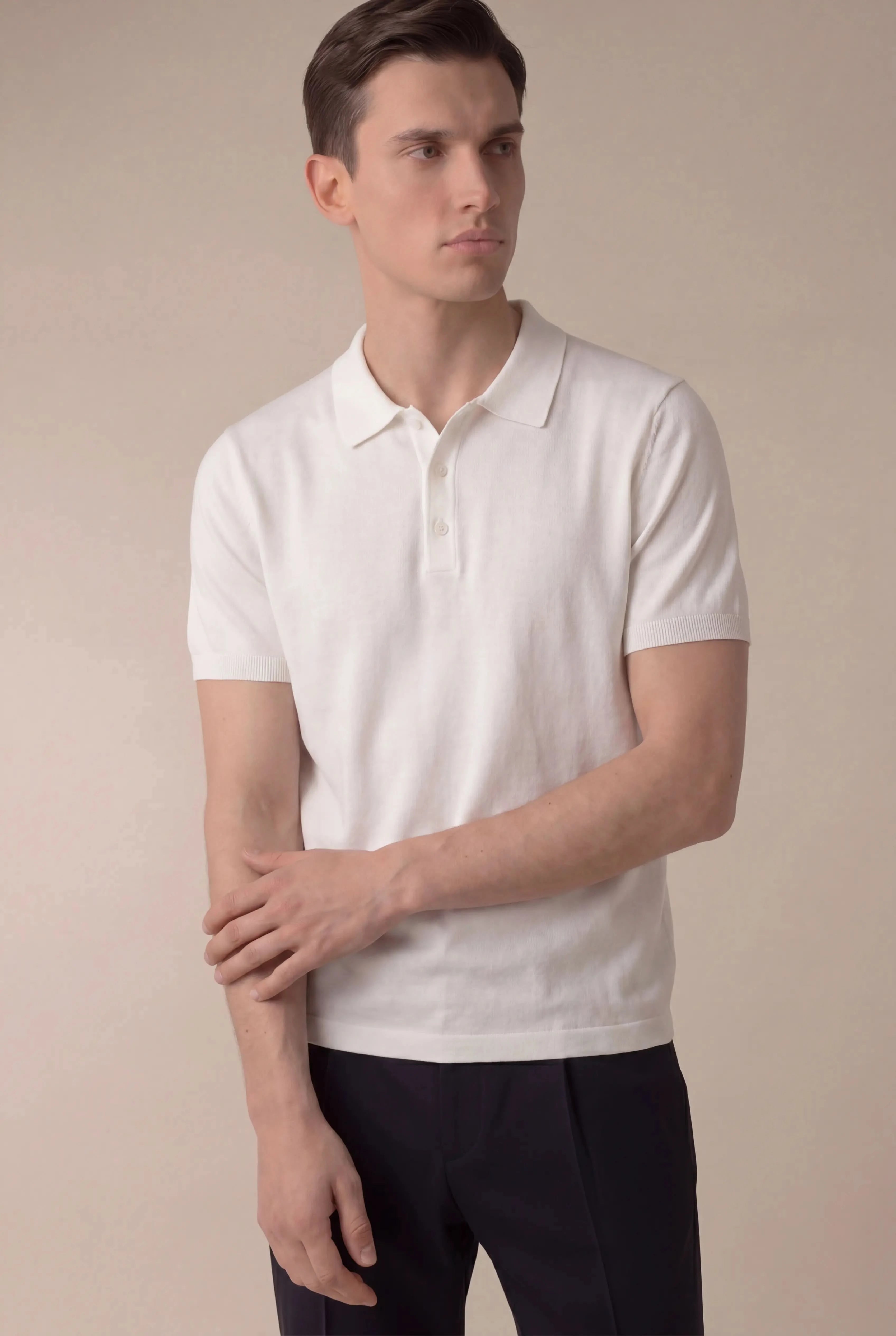 Alvino Cotton Polo White