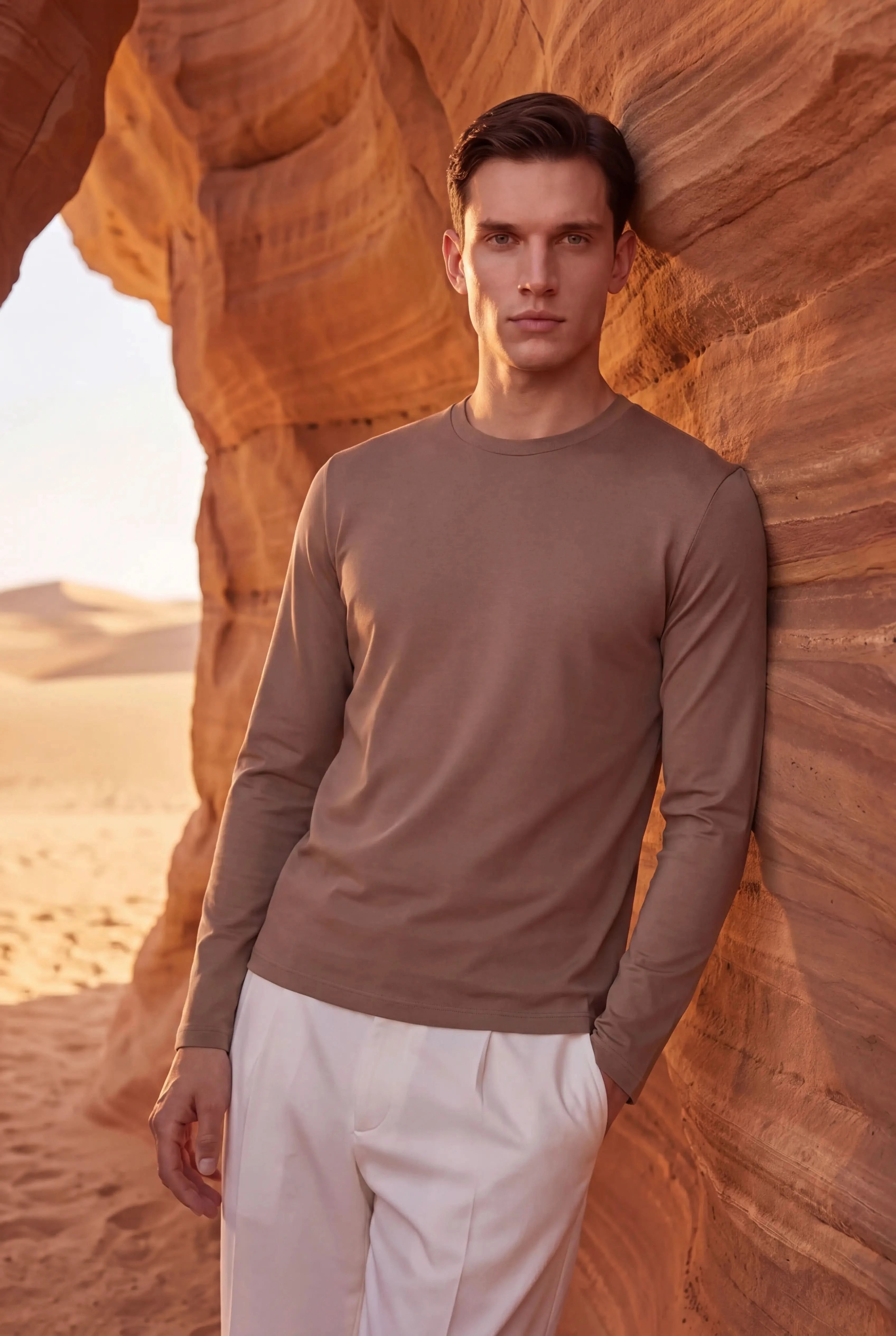 Tivano Long Sleeve Tee Taupe