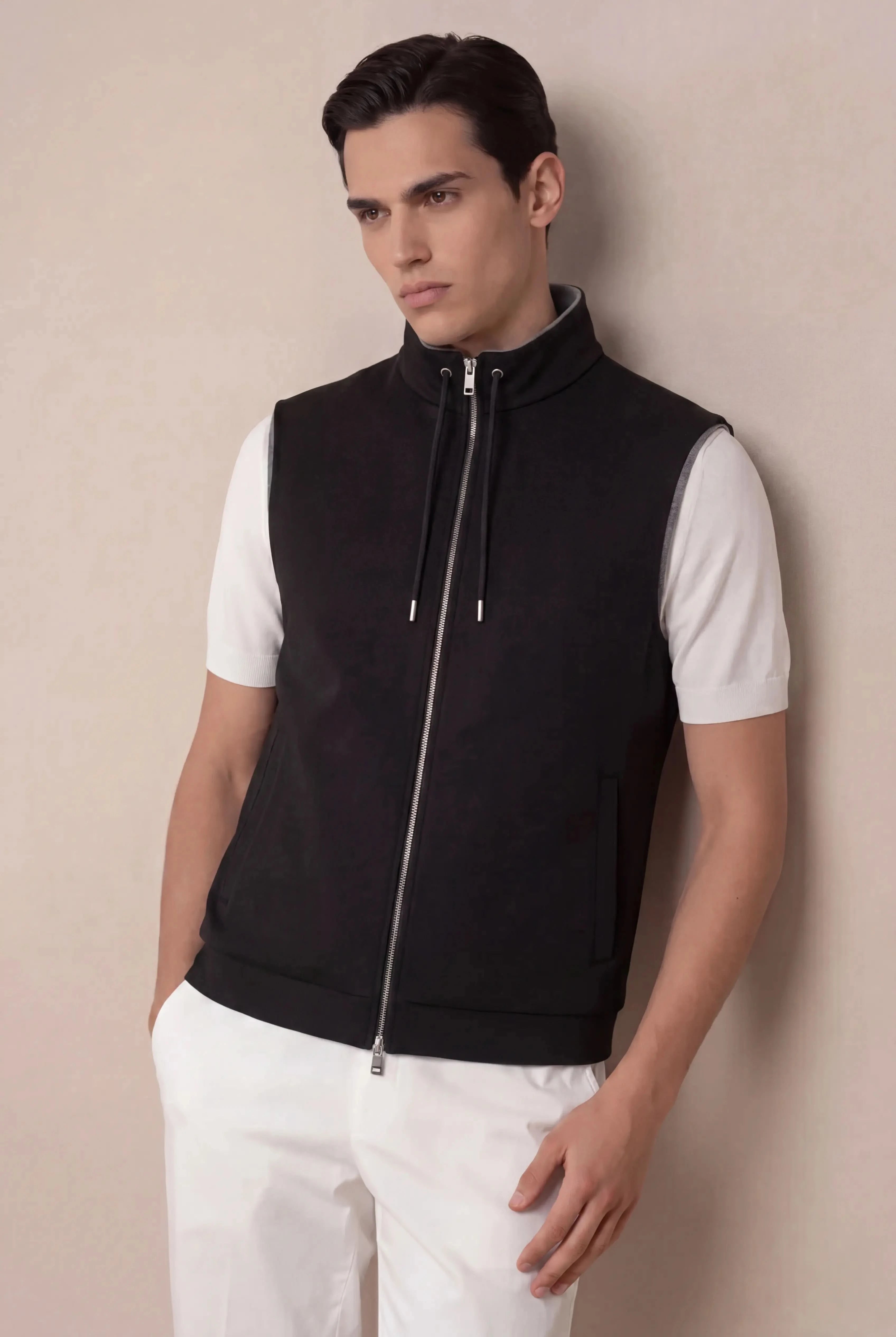 Brentino Zip Vest Black