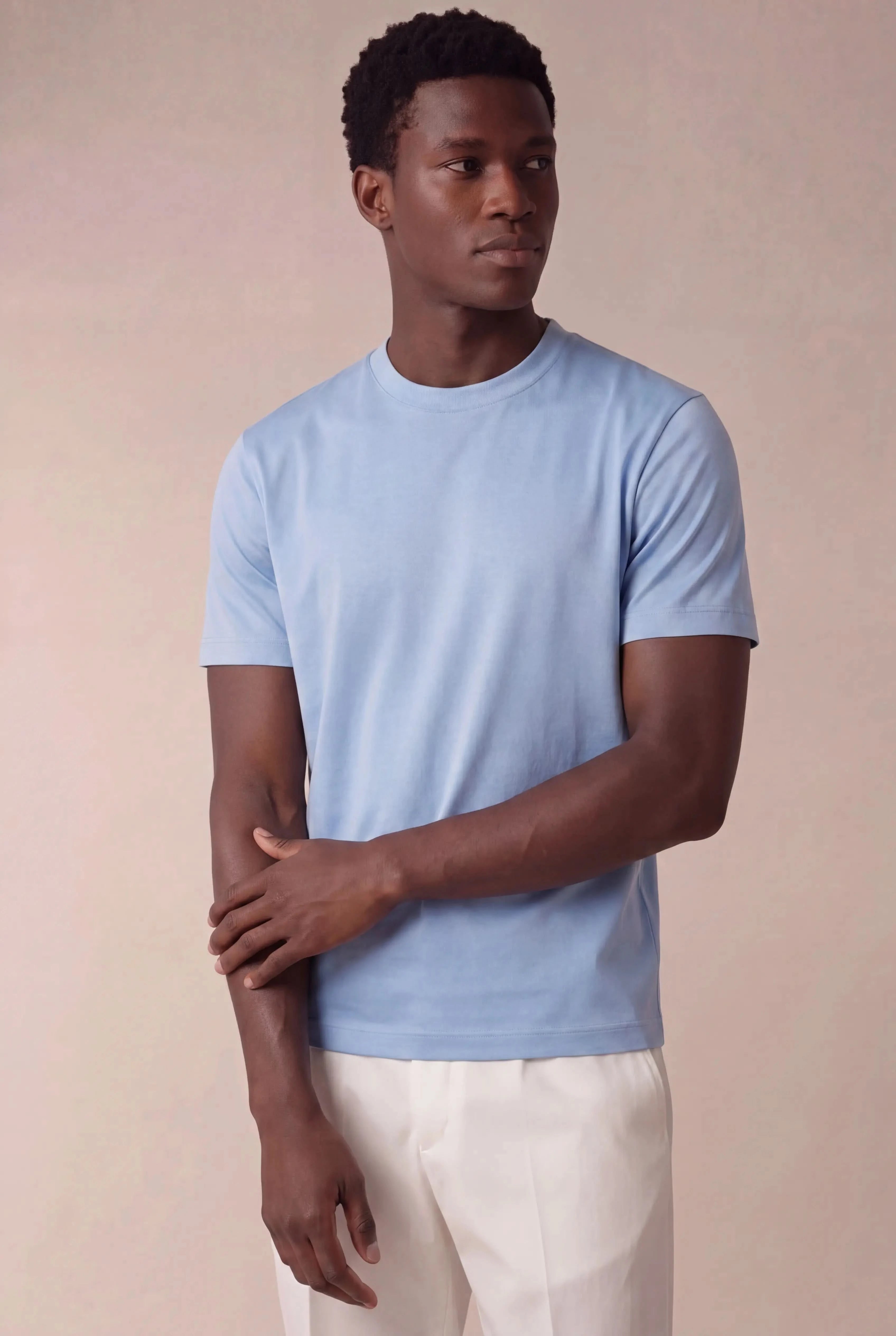 Delvino Cotton Tee Ocean Blue