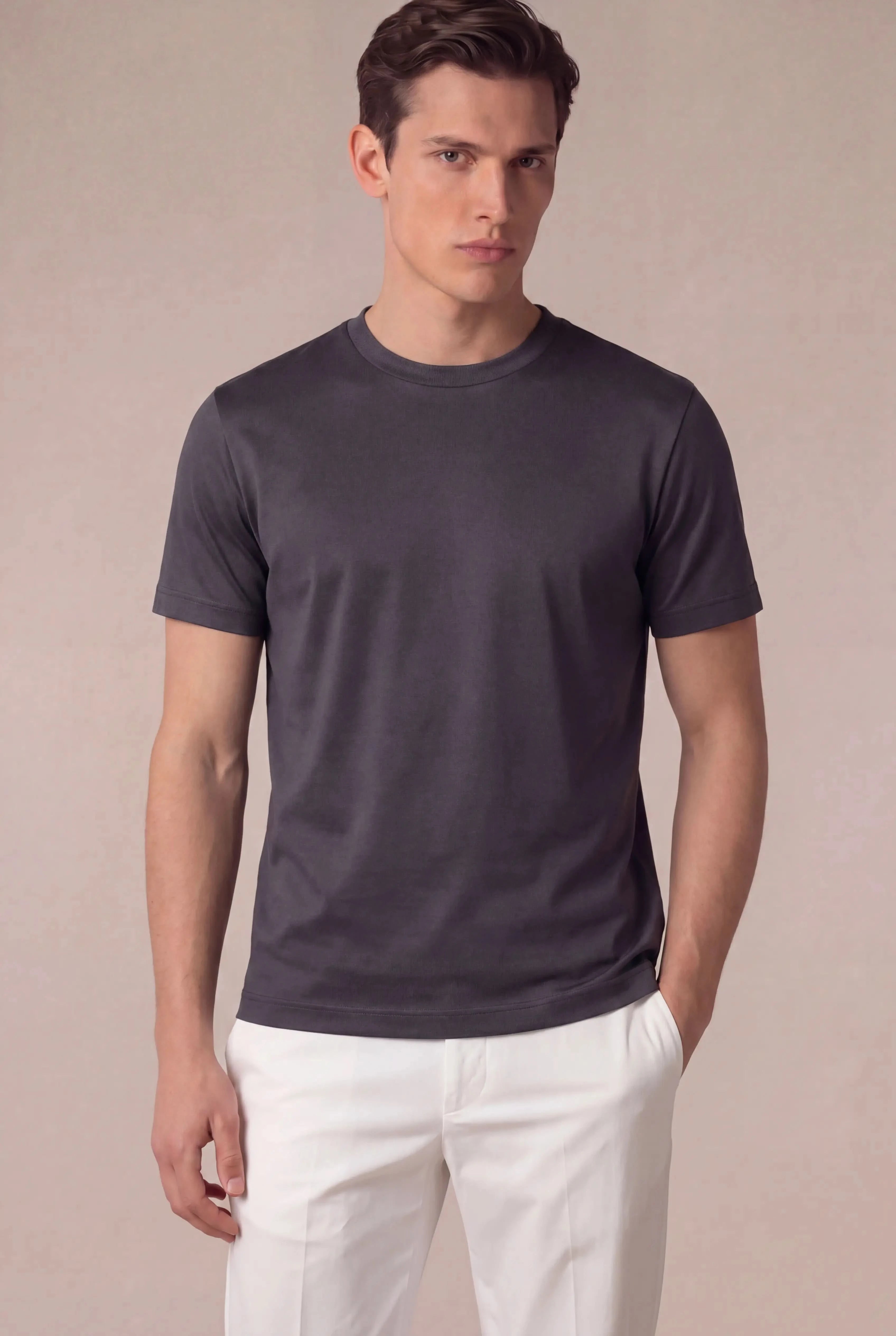 Pordino Cotton Tee Grey
