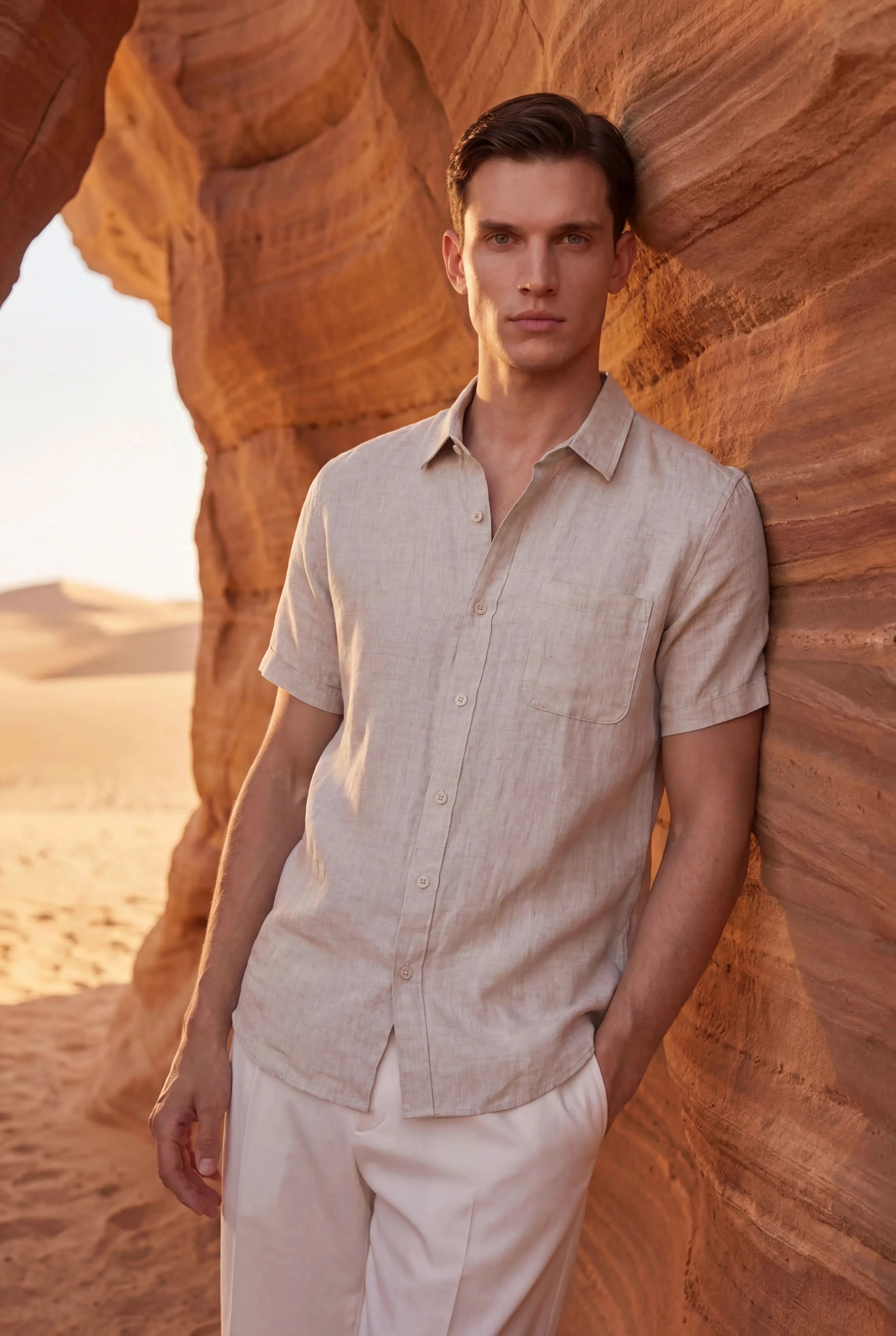 Relvino Linen Shirt Beige