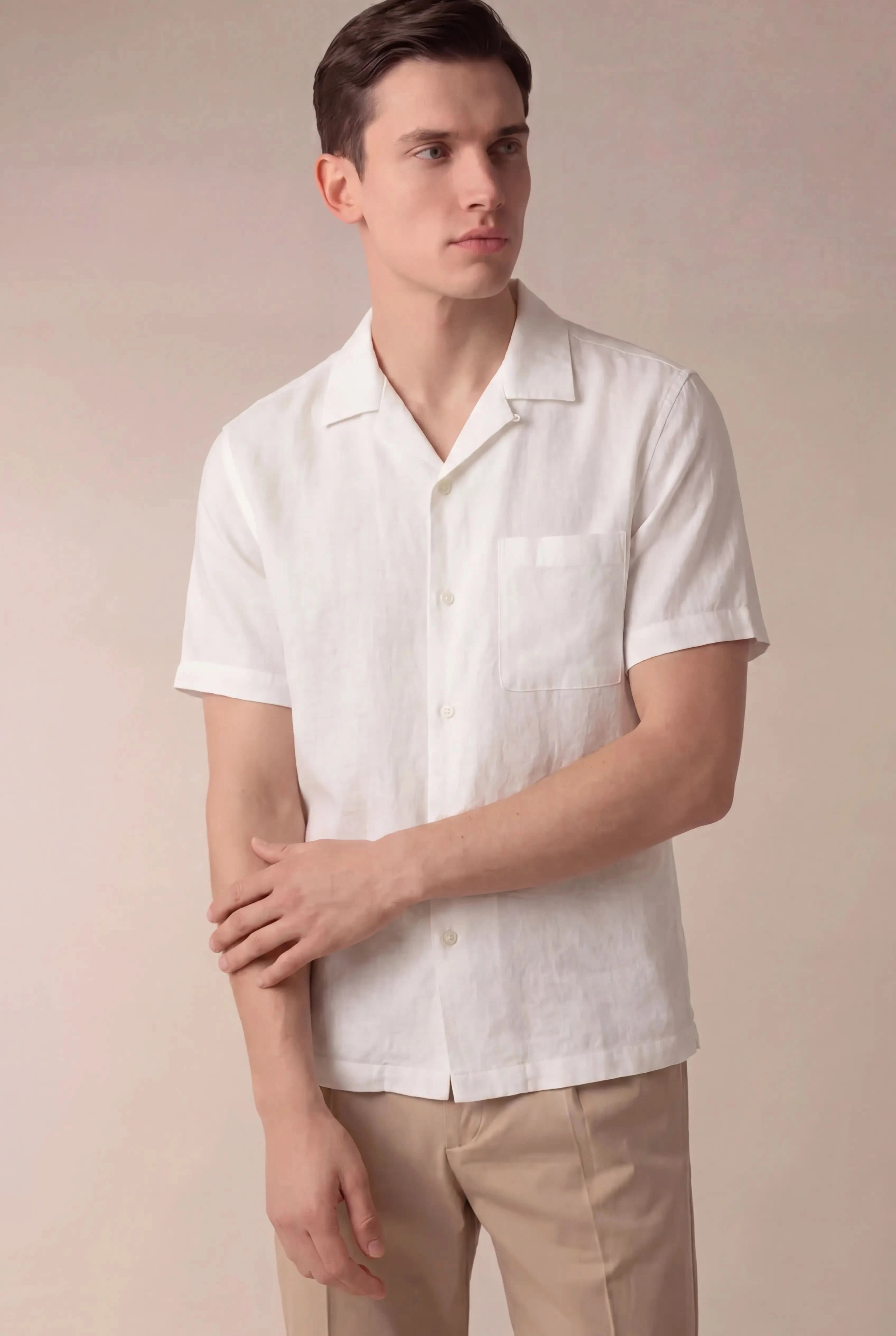 Mireno Linen Shirt White