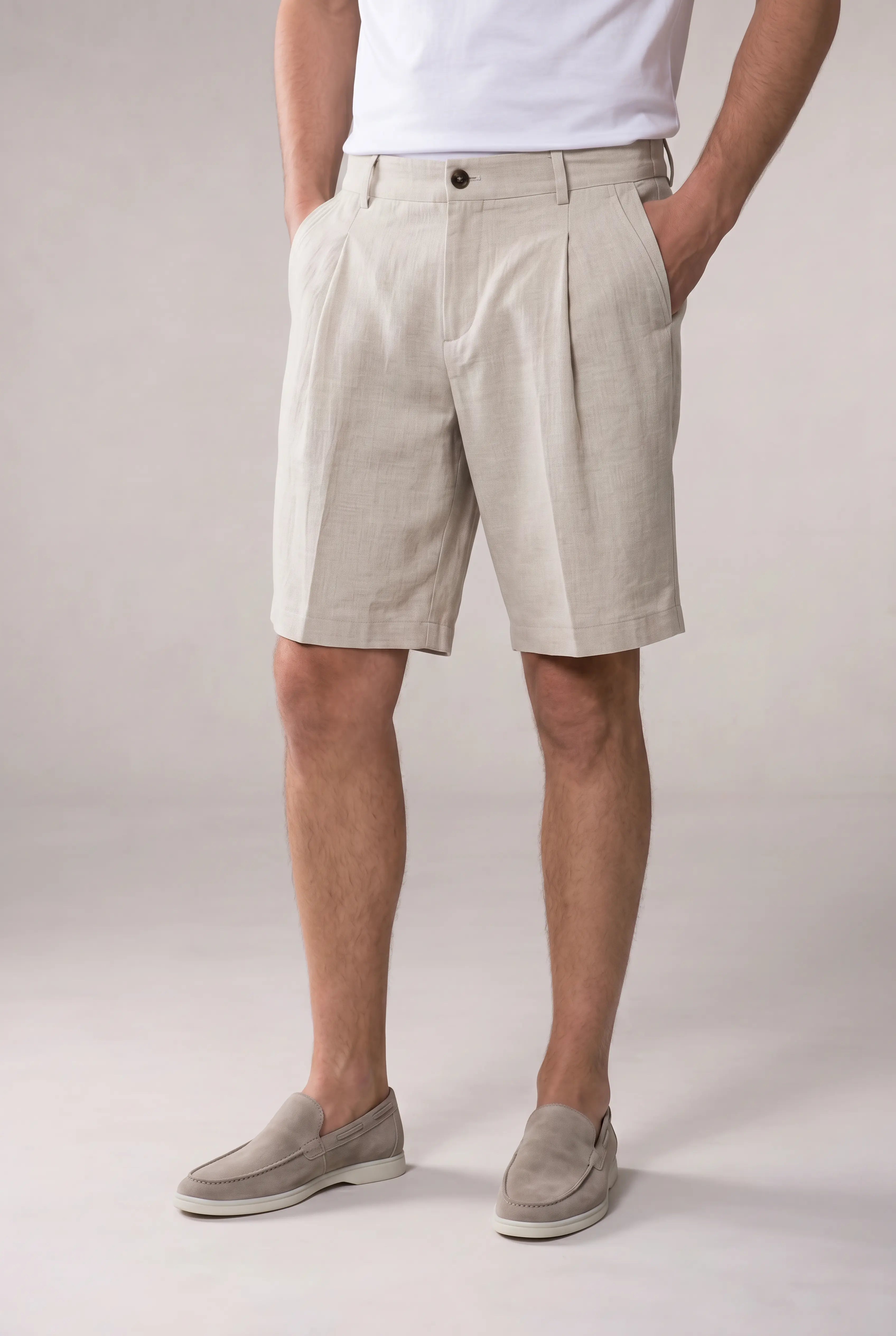Orvieto Linen Shorts Light Beige