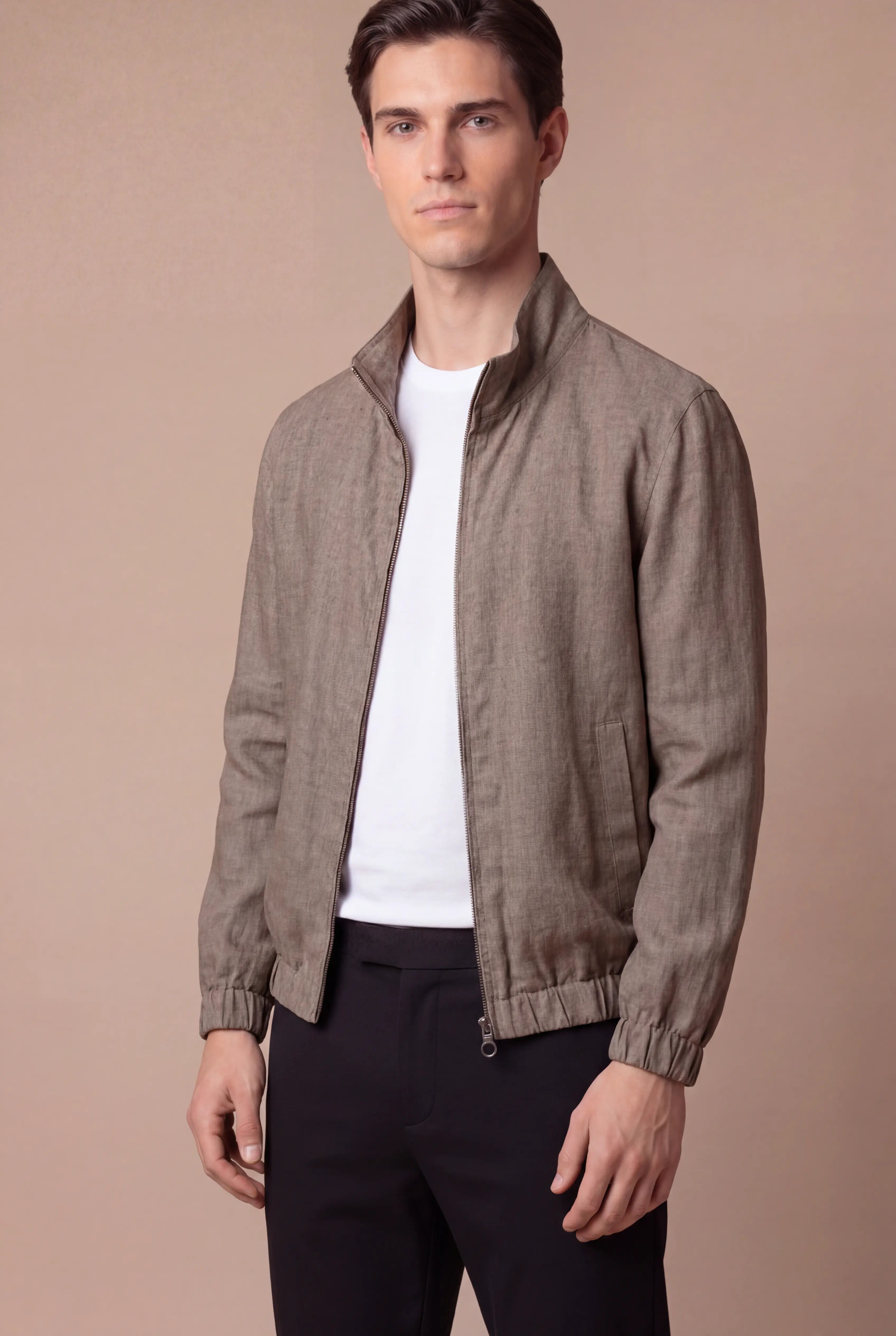 Belvino Linen Jacket Taupe