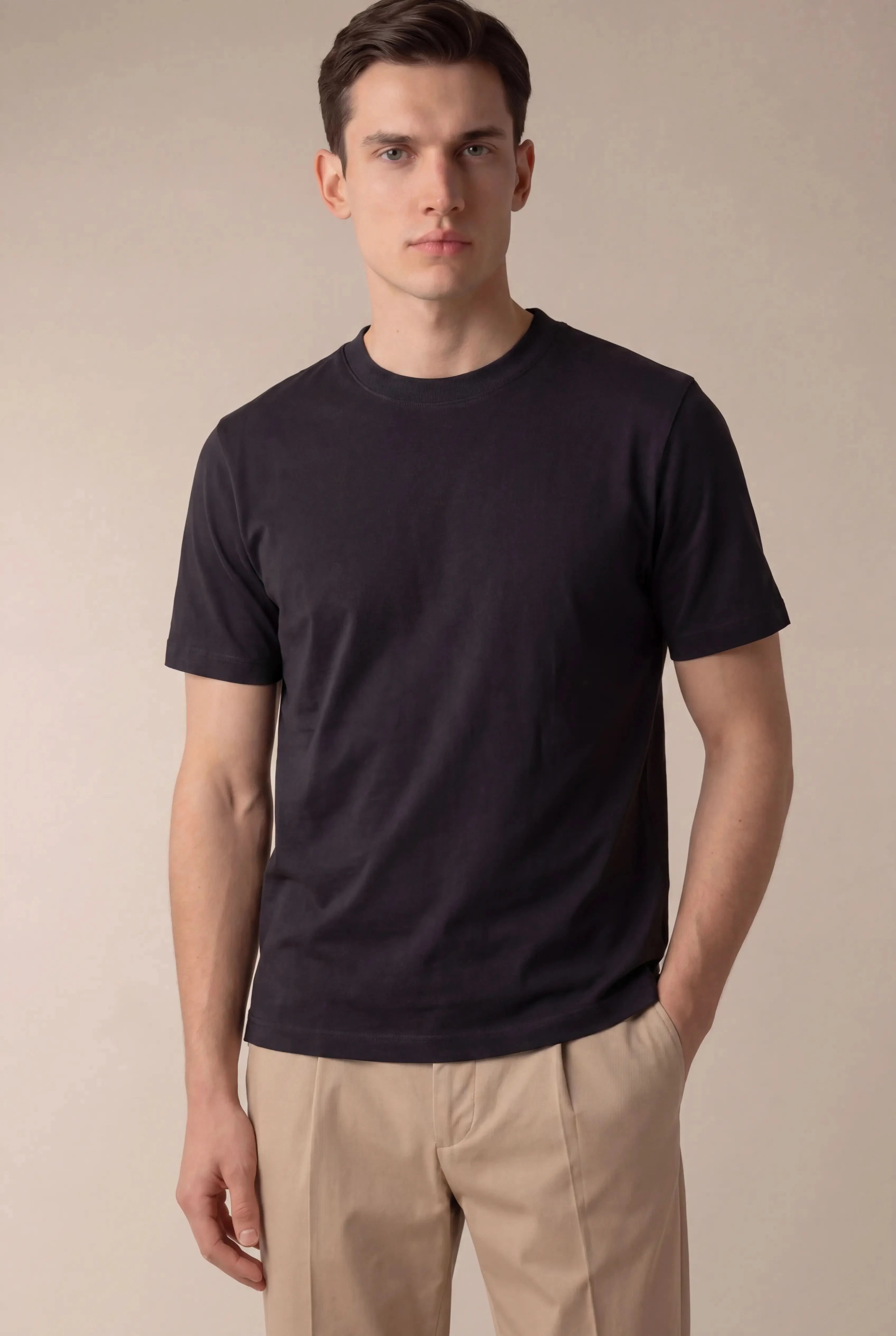 Delvino Cotton Tee Black