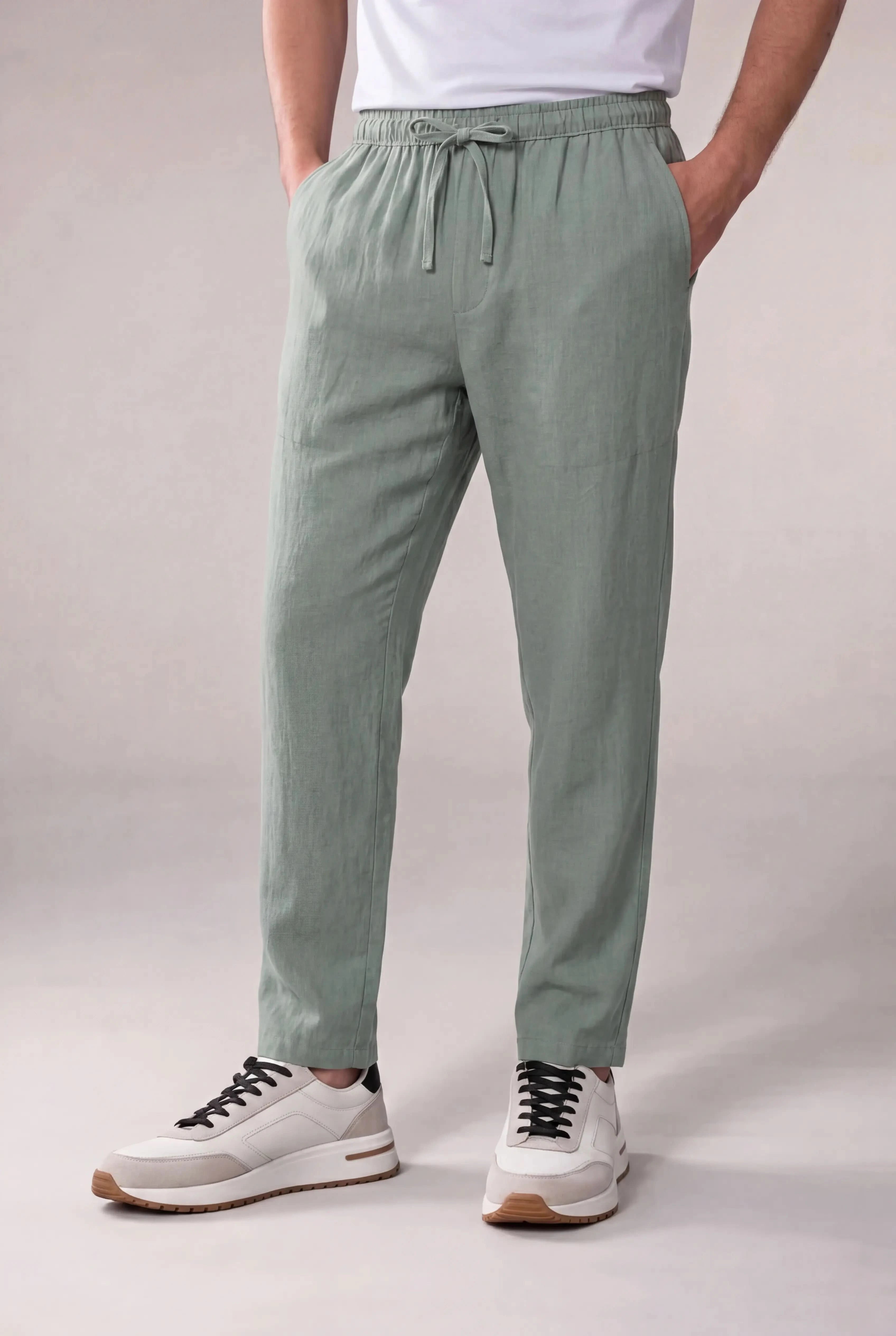 Marvaro Linen Trousers Green
