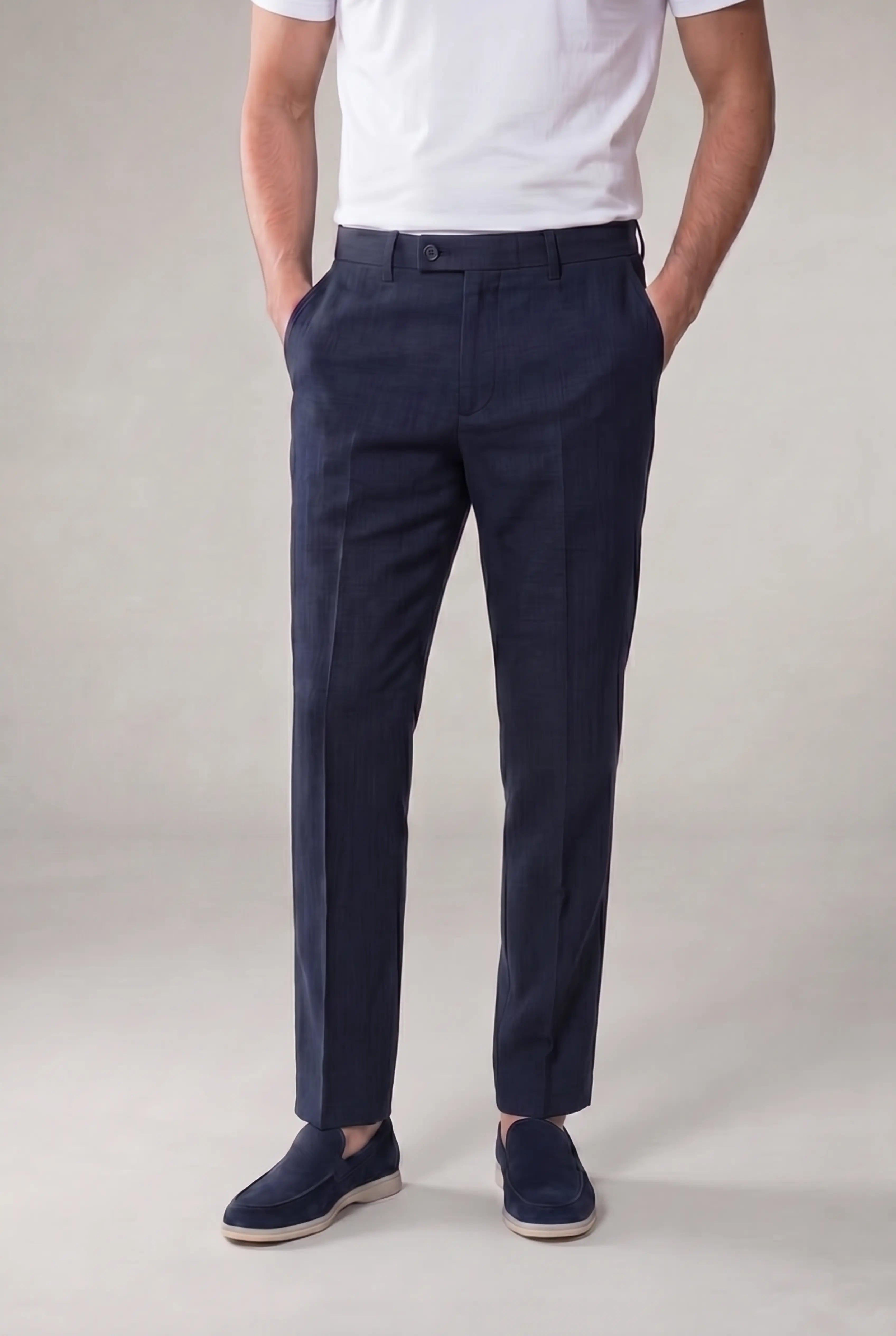 Brelvino Linen Trousers Navy