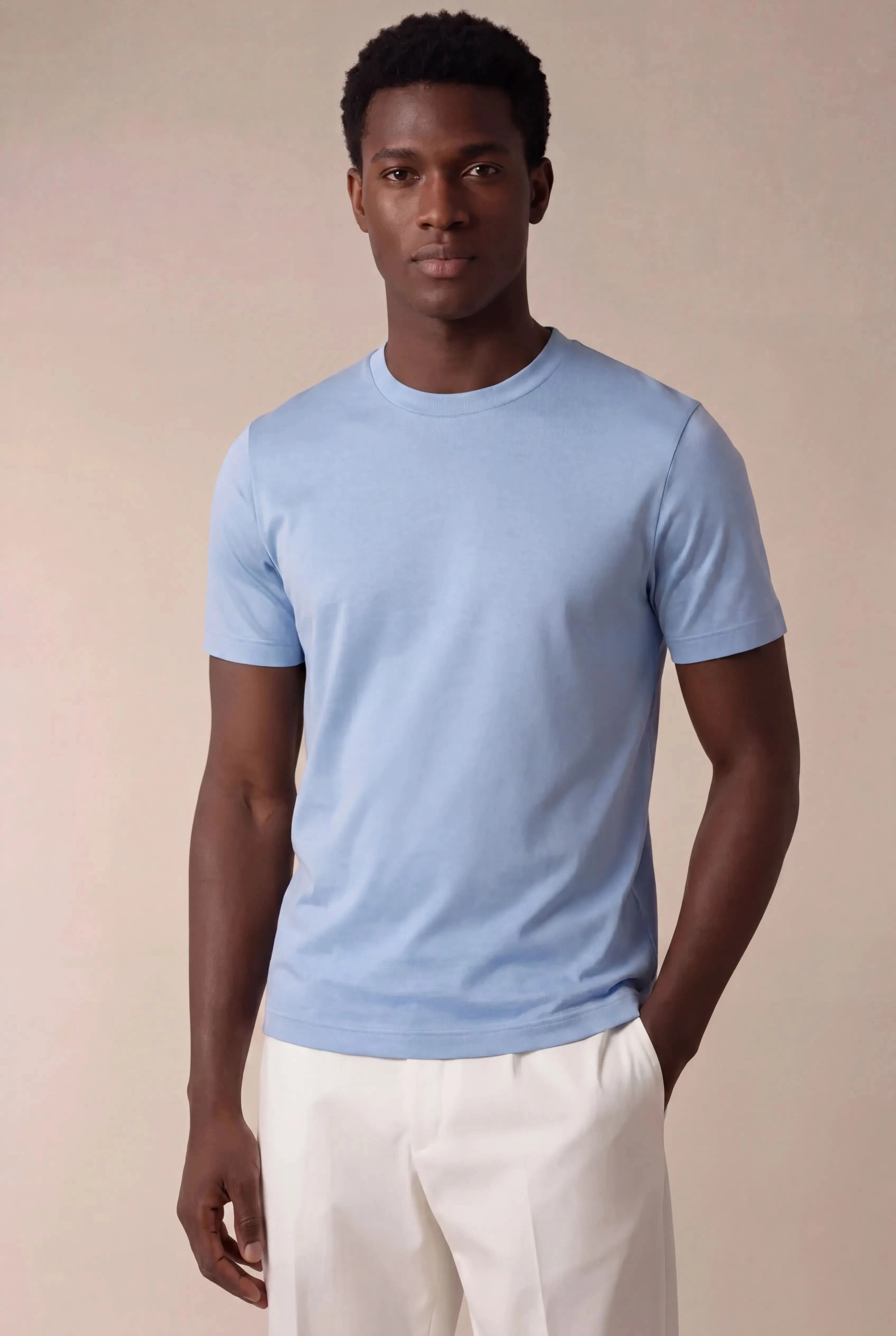 Delvino Cotton Tee Ocean Blue