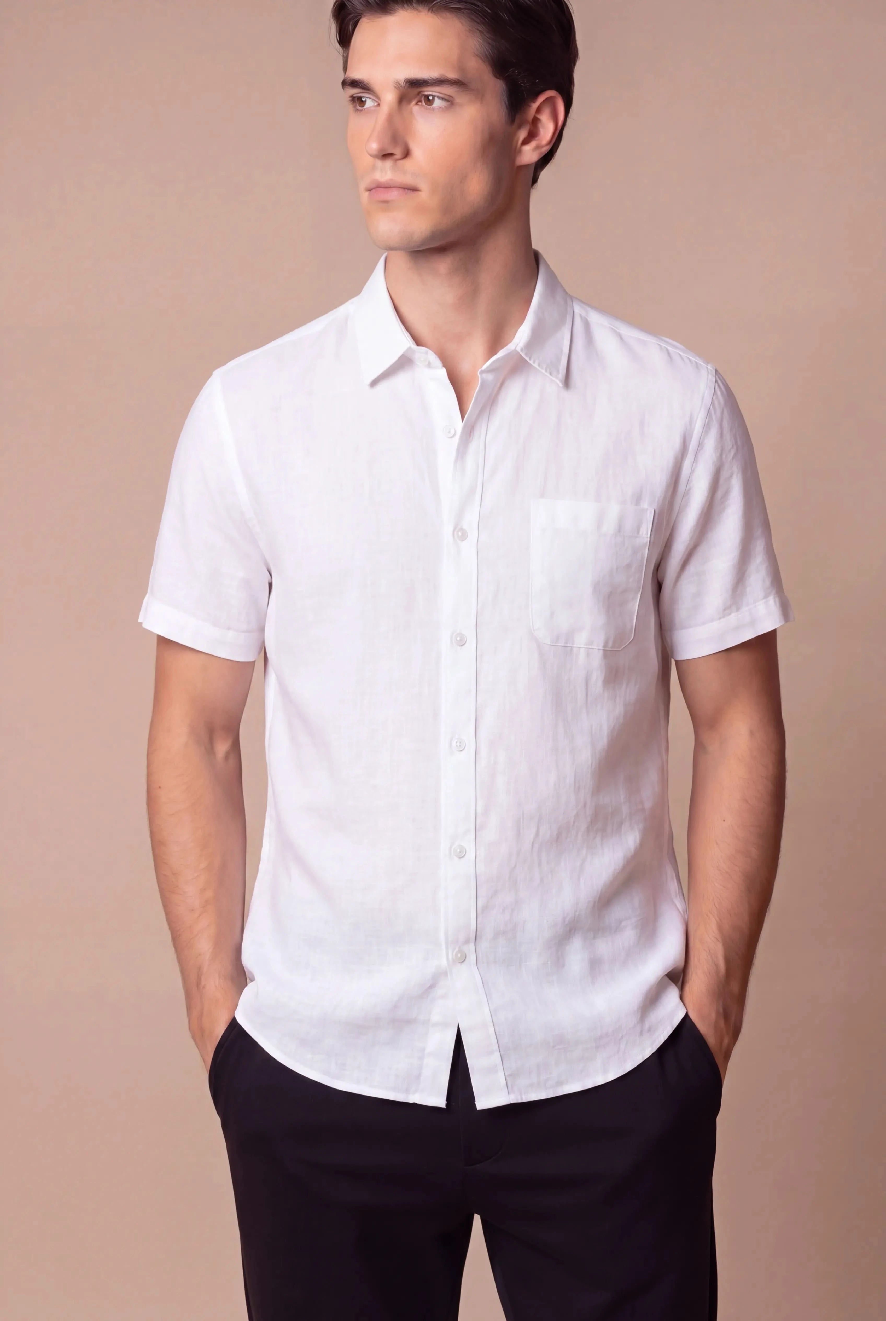 Relvino Linen Shirt White