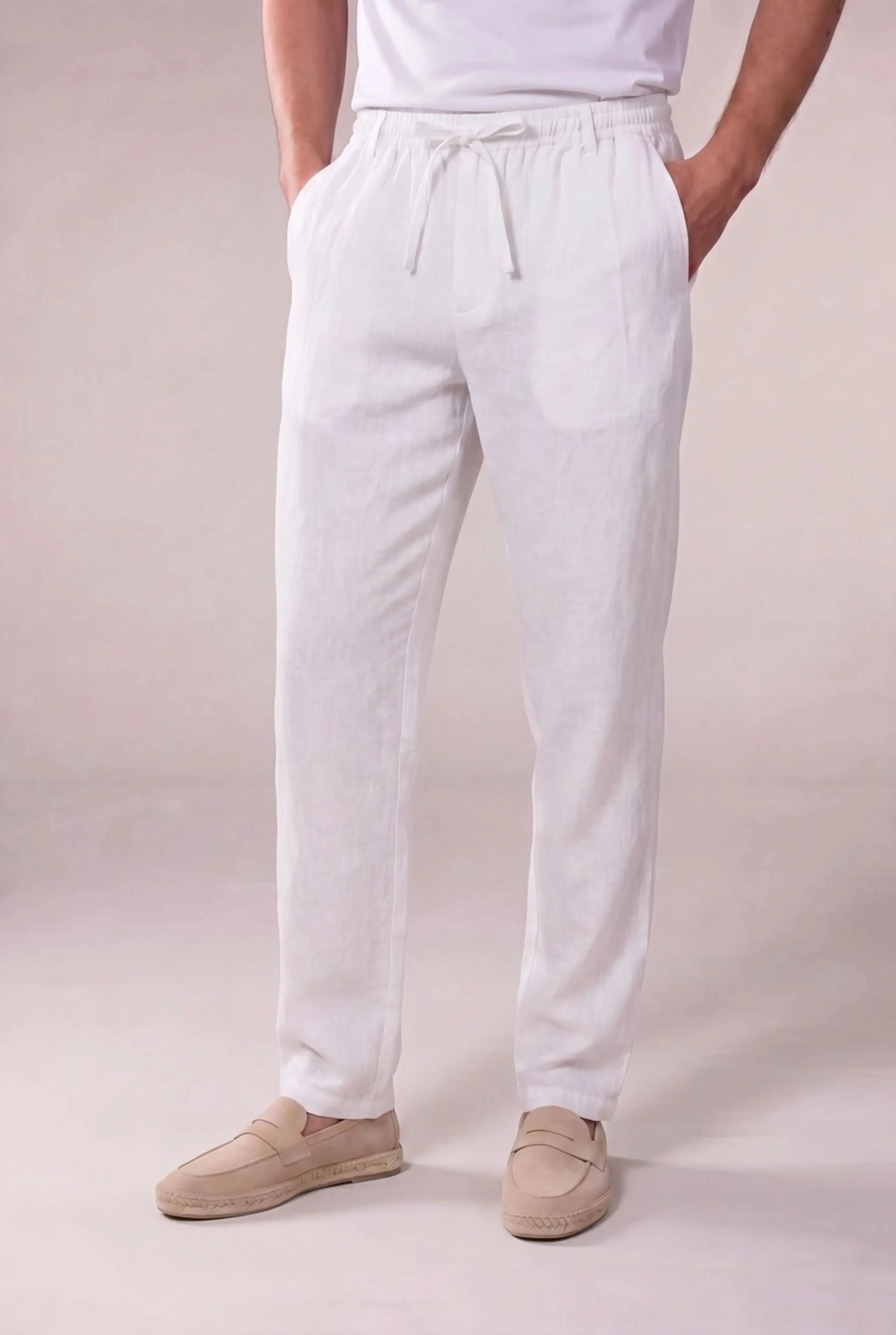 Tersino Linen Trousers White