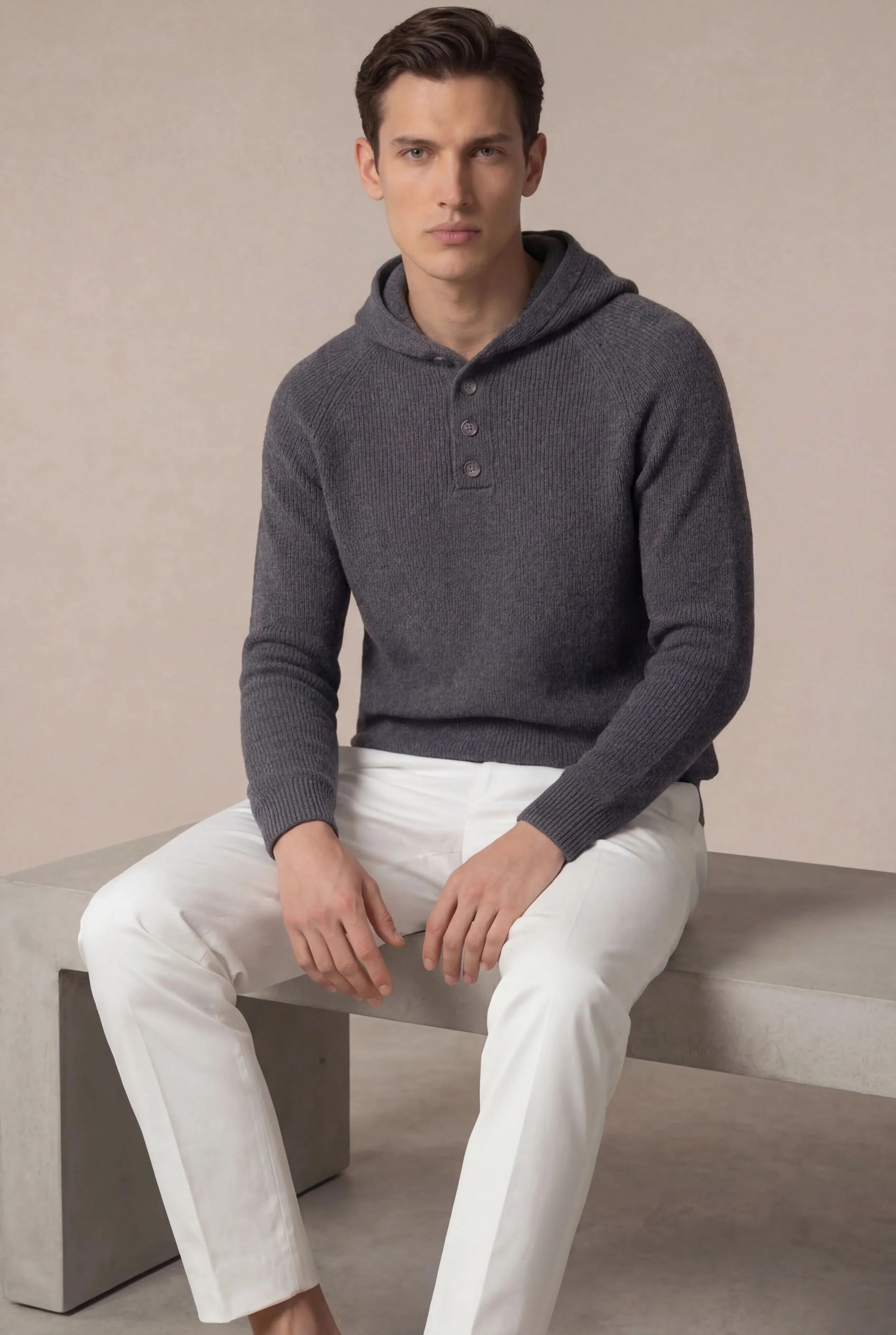 Nobi Cable Knit Sweater Grey