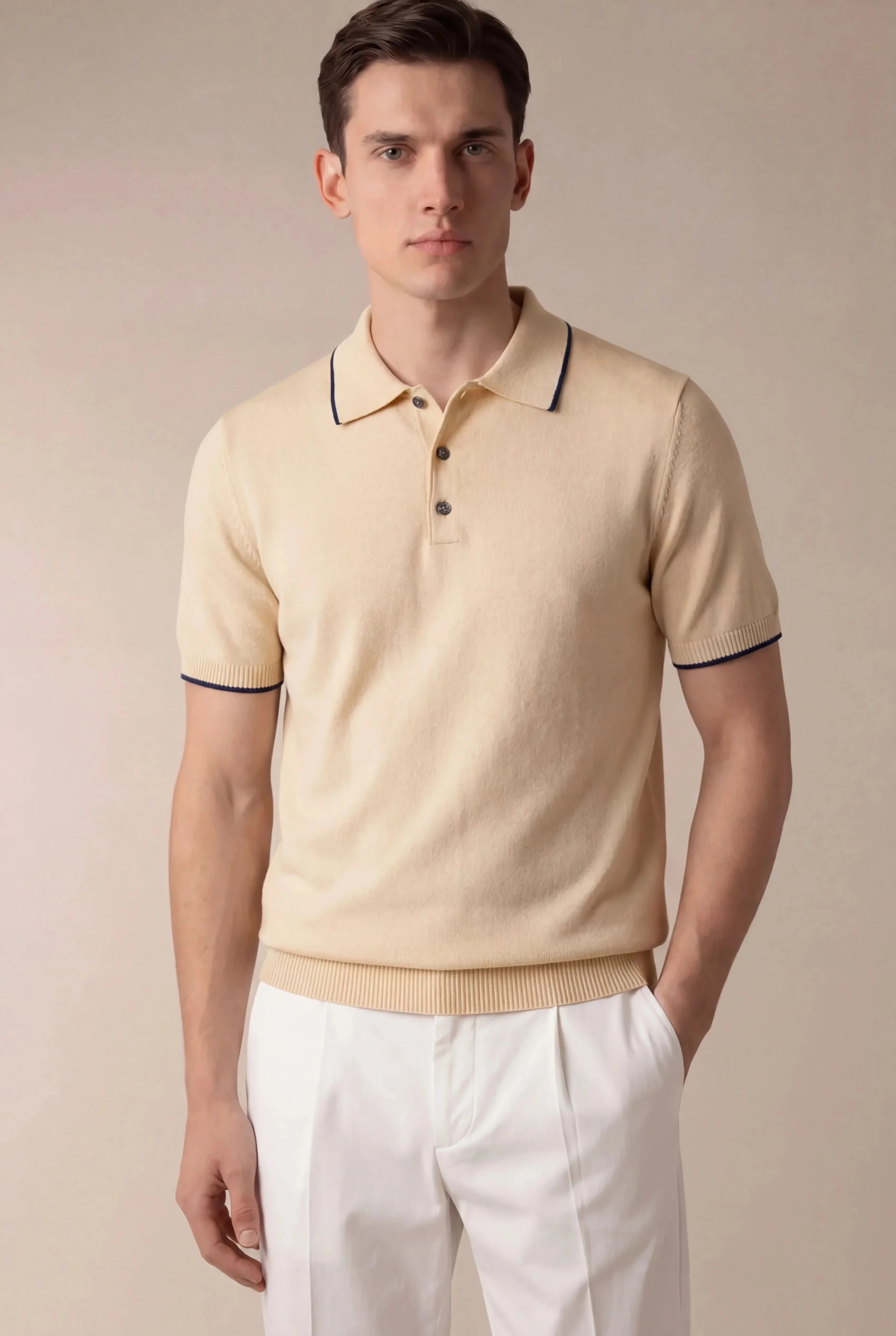 Beige Preditor Polo