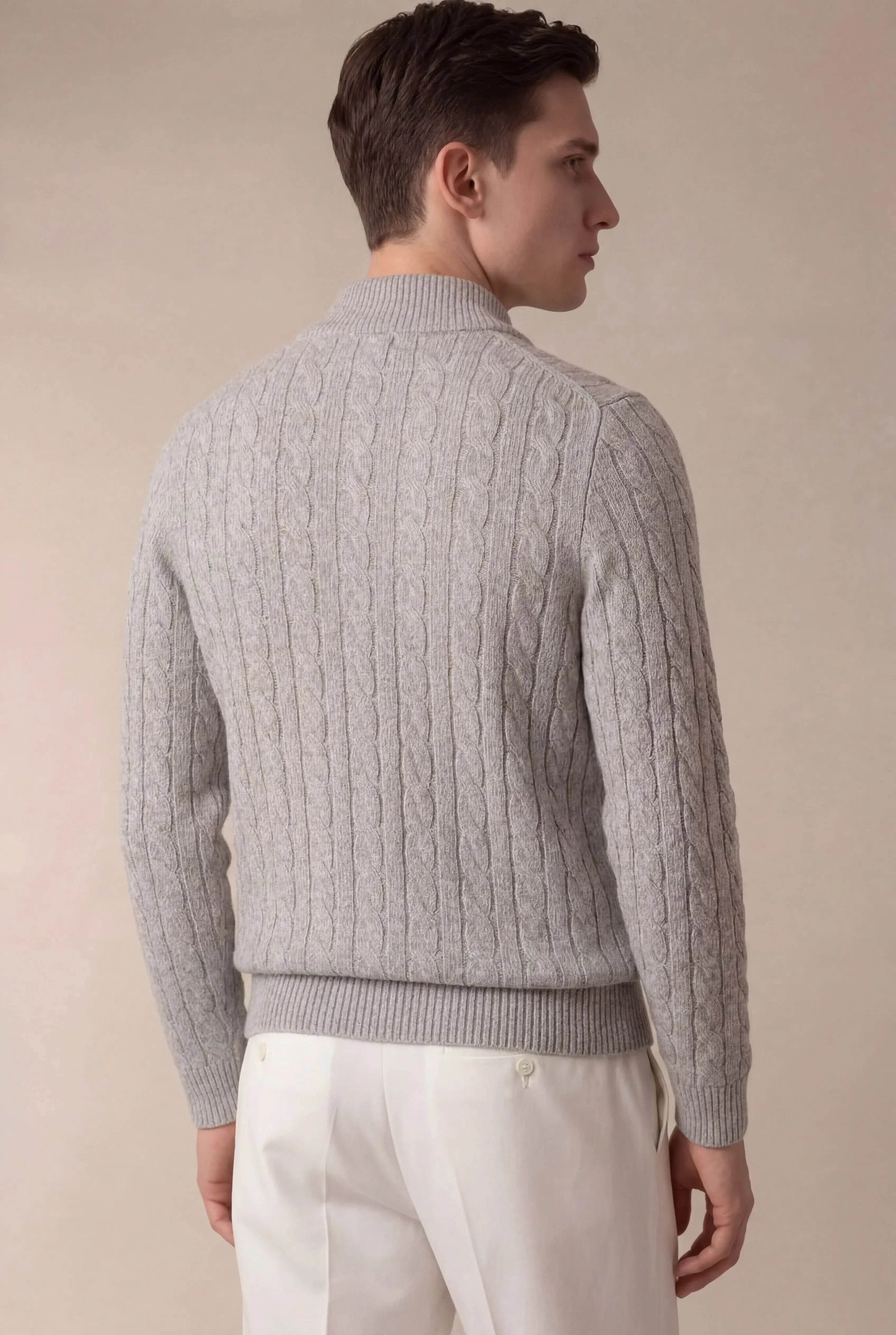 SERO CABLE KNIT GREY
