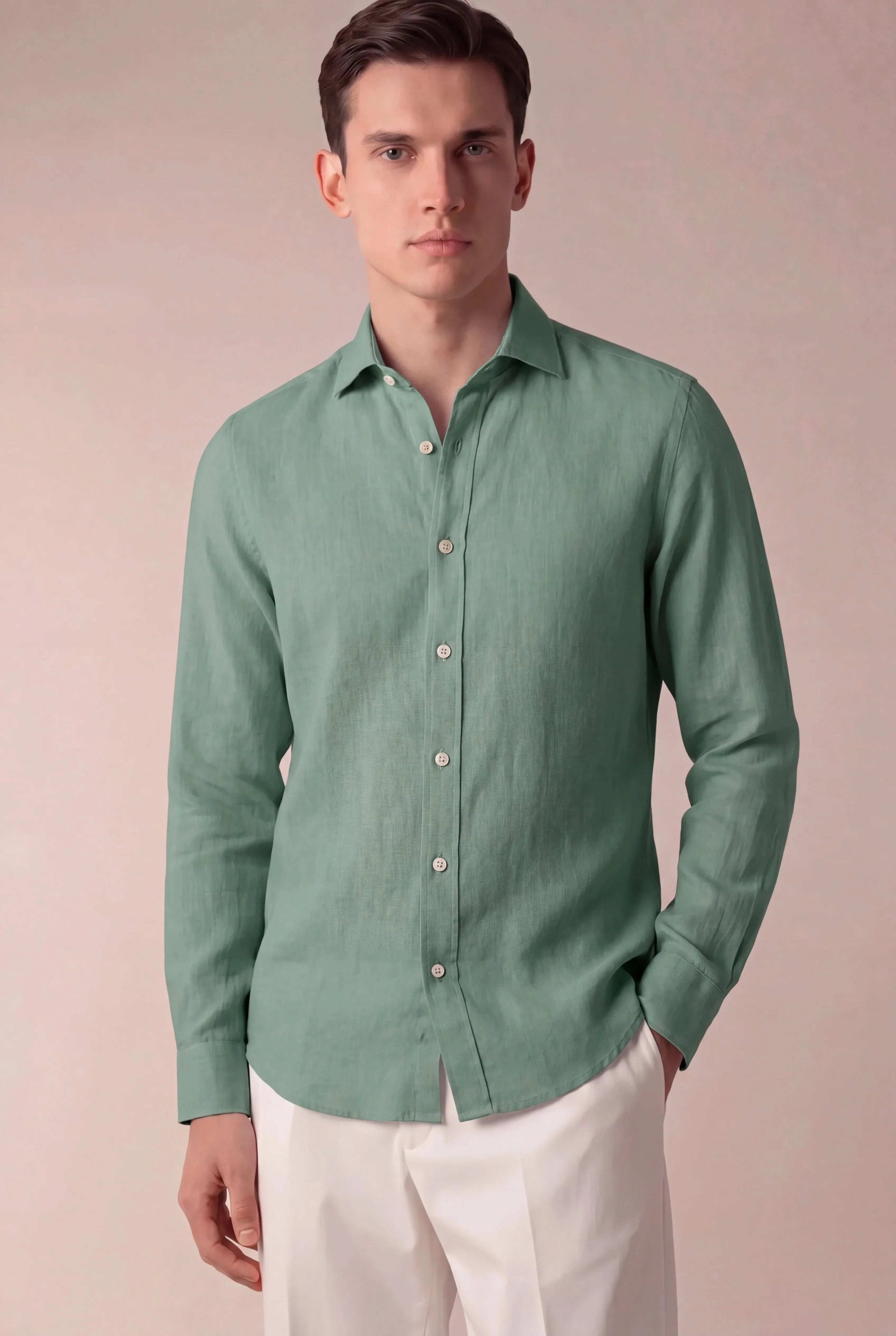Capri Linen Shirt Green