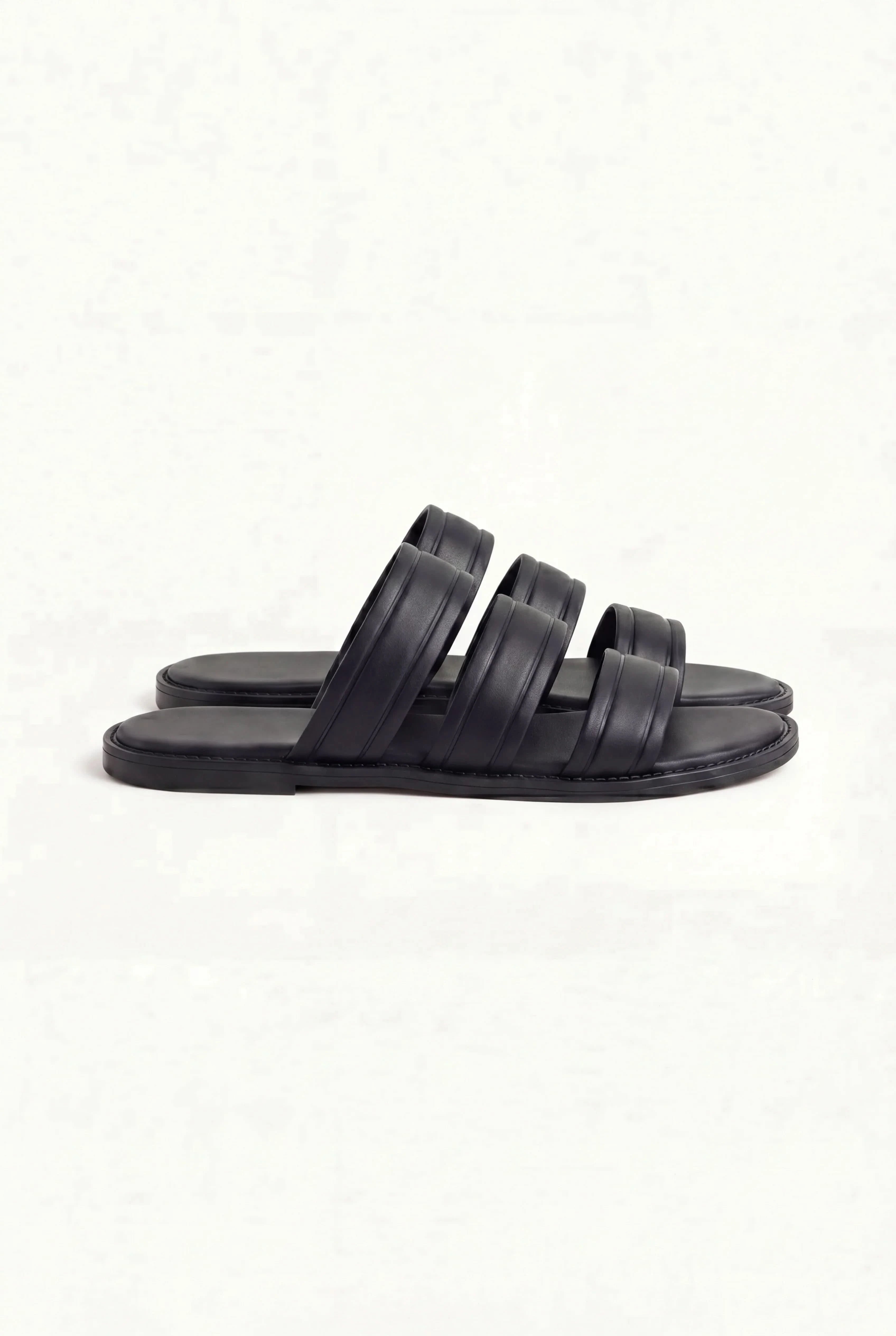 Black Urban Sandal Calf Leather
