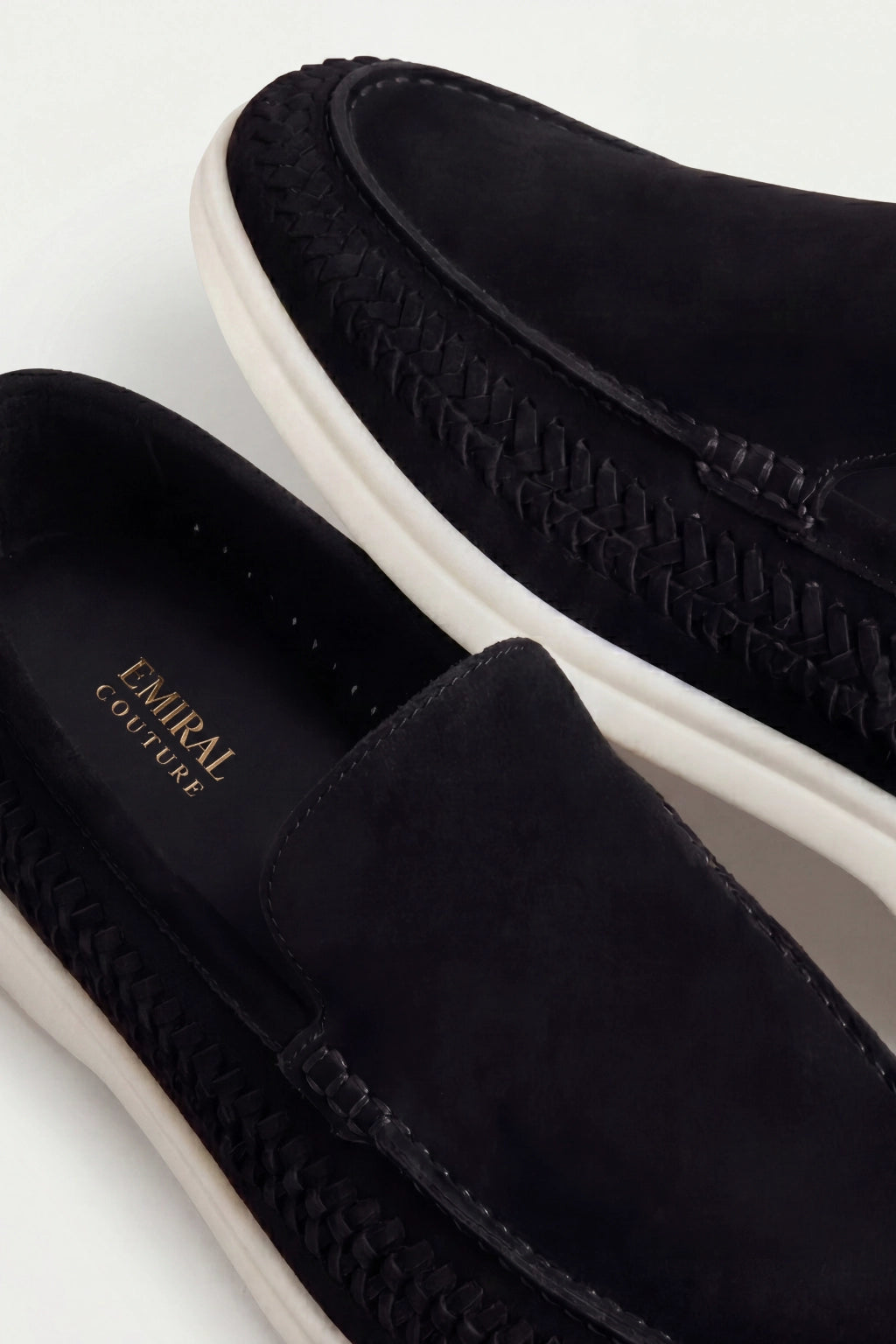 Nervino Suède Woven Loafer Black