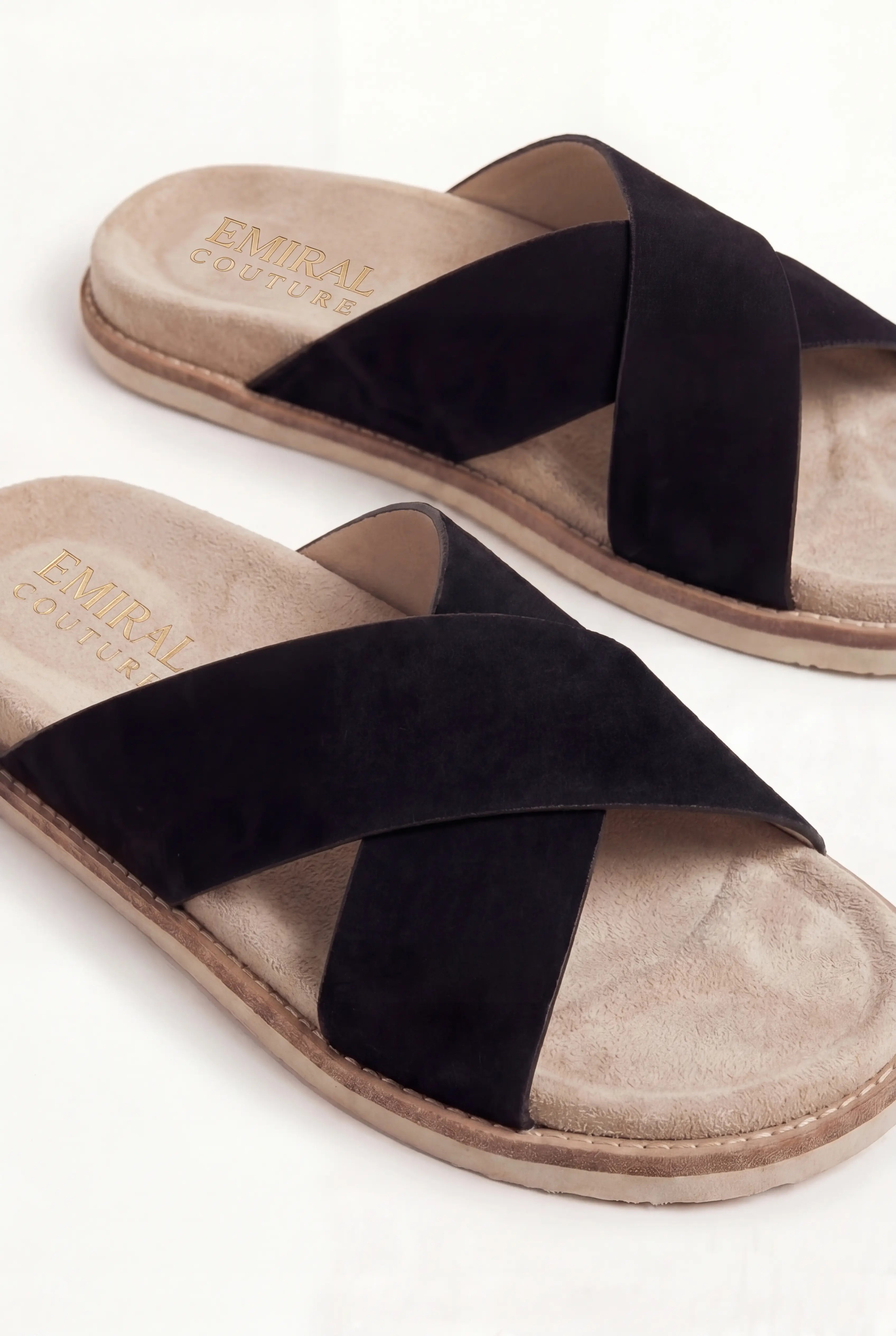 Brescaro Suède Cross Slide Black