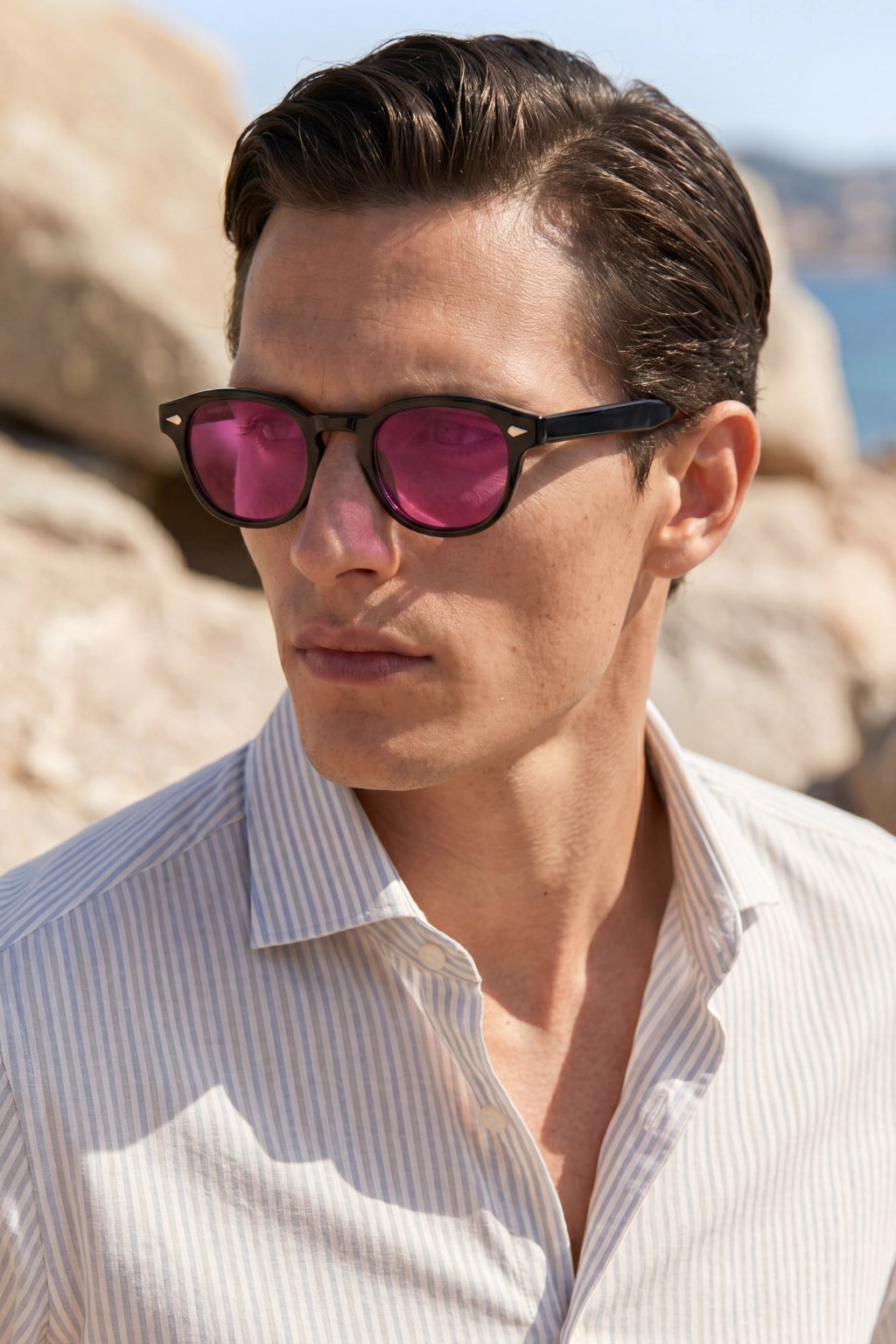 Dante Sunglasses Fuchsia Noir