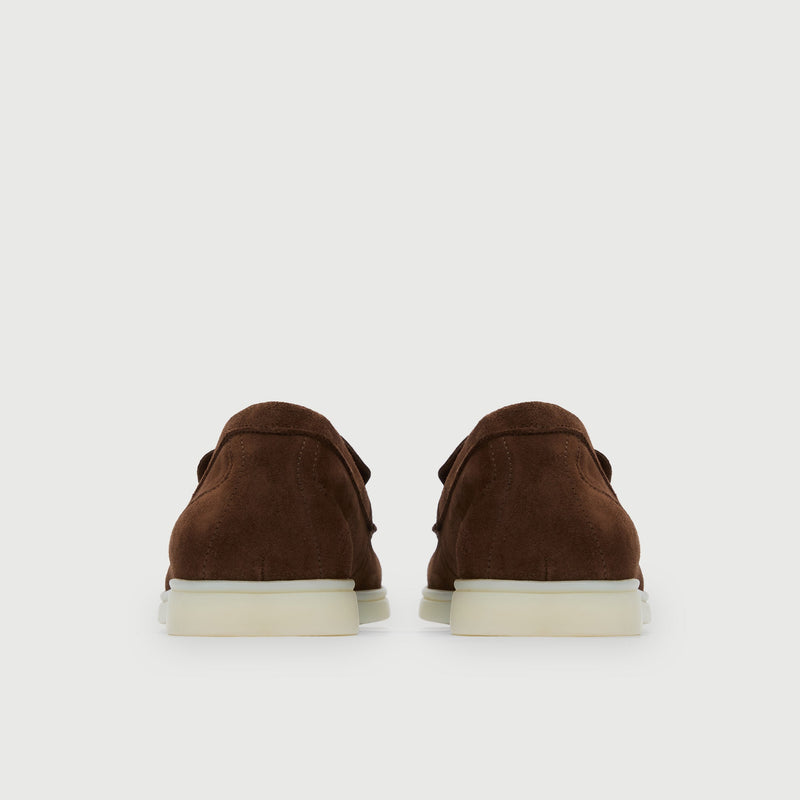 Brown Suède Slip On Loafer