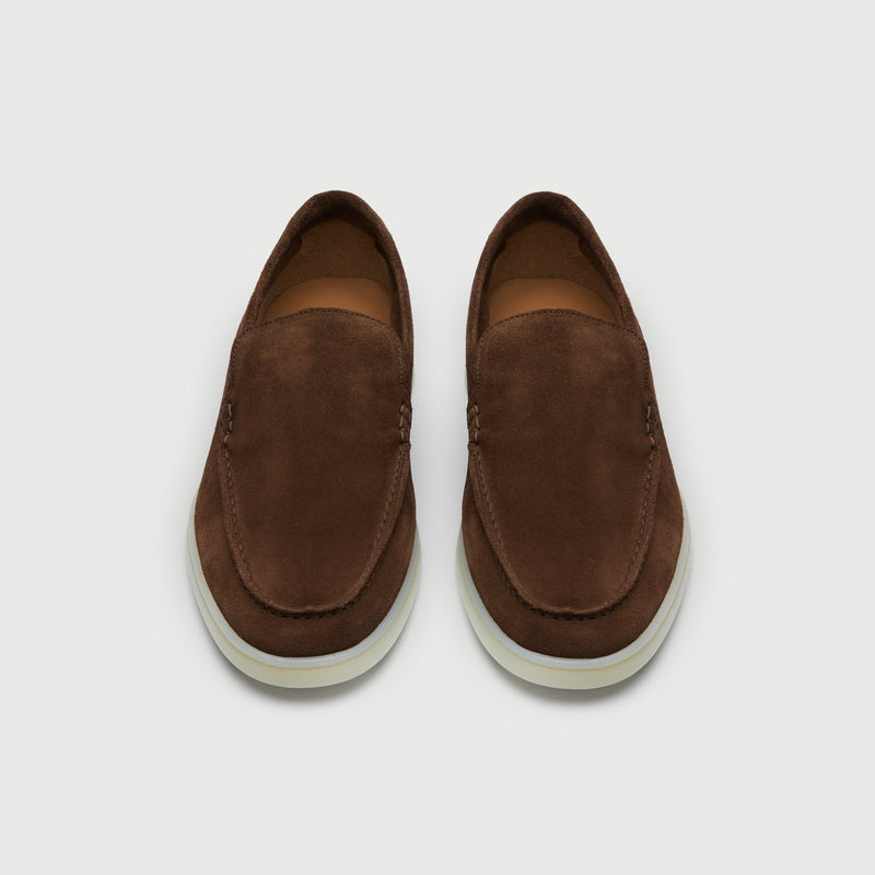 Brown Suède Slip On Loafer