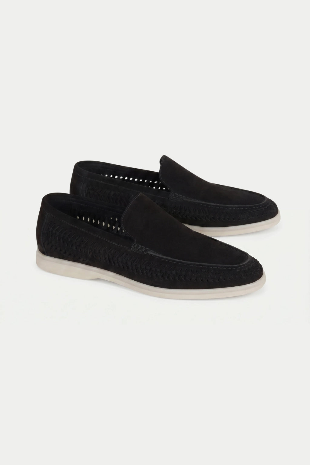 Nervino Suède Woven Loafer Black