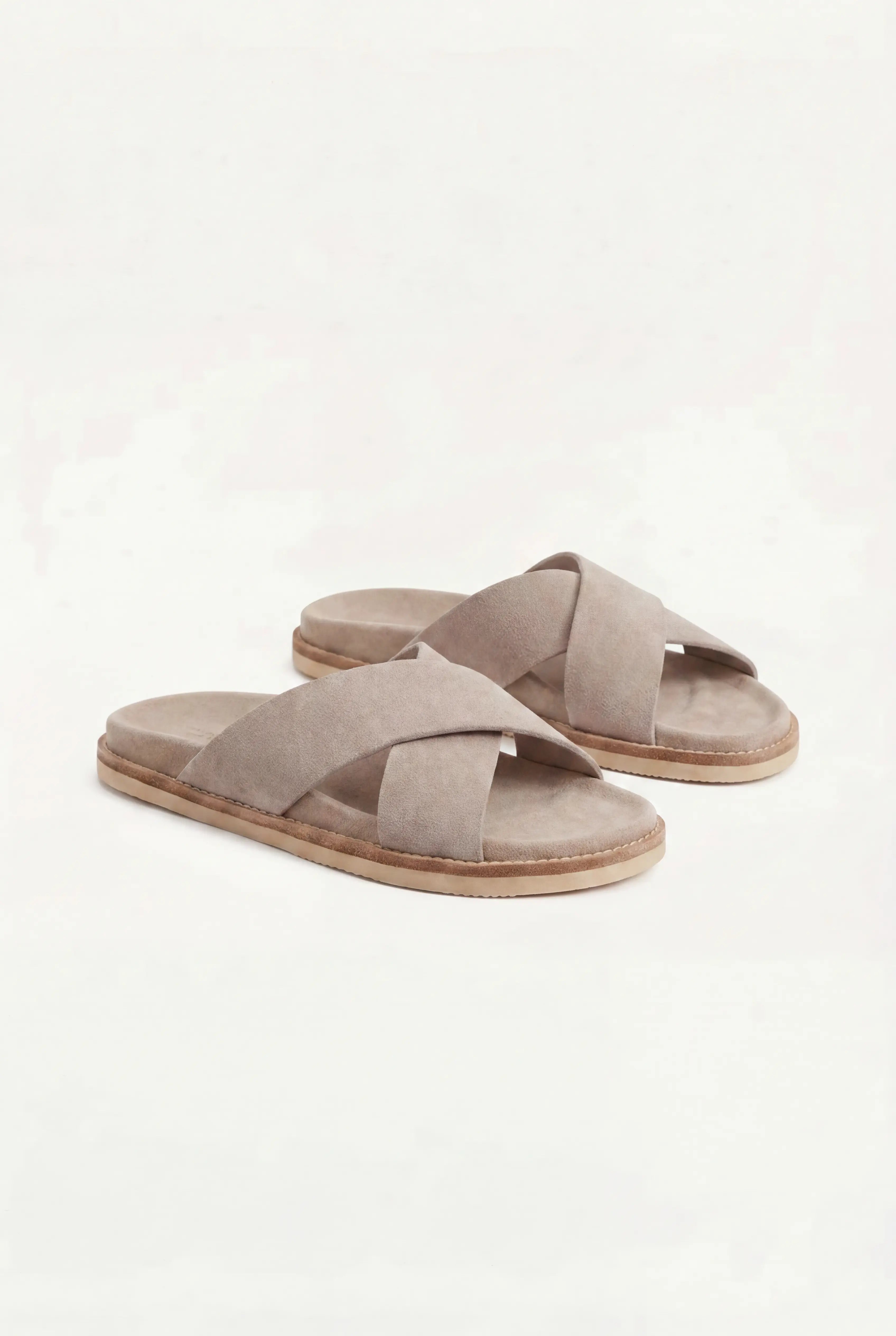 Brescaro Suède Cross Slide Beige