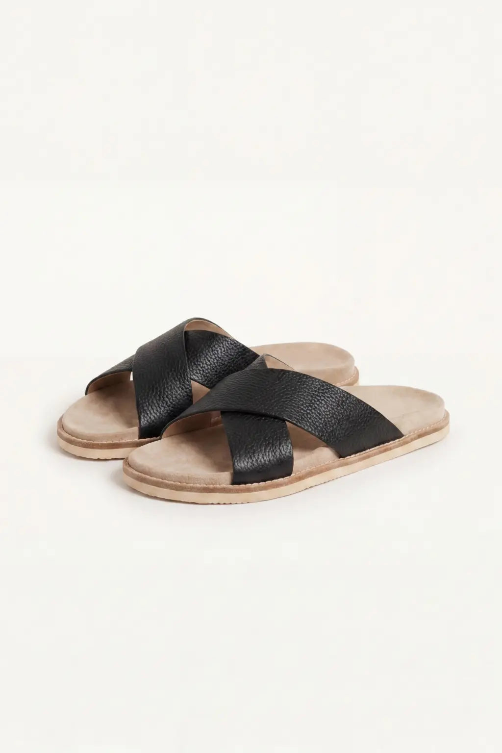 Brescaro Suède Cross Slide Leather Black