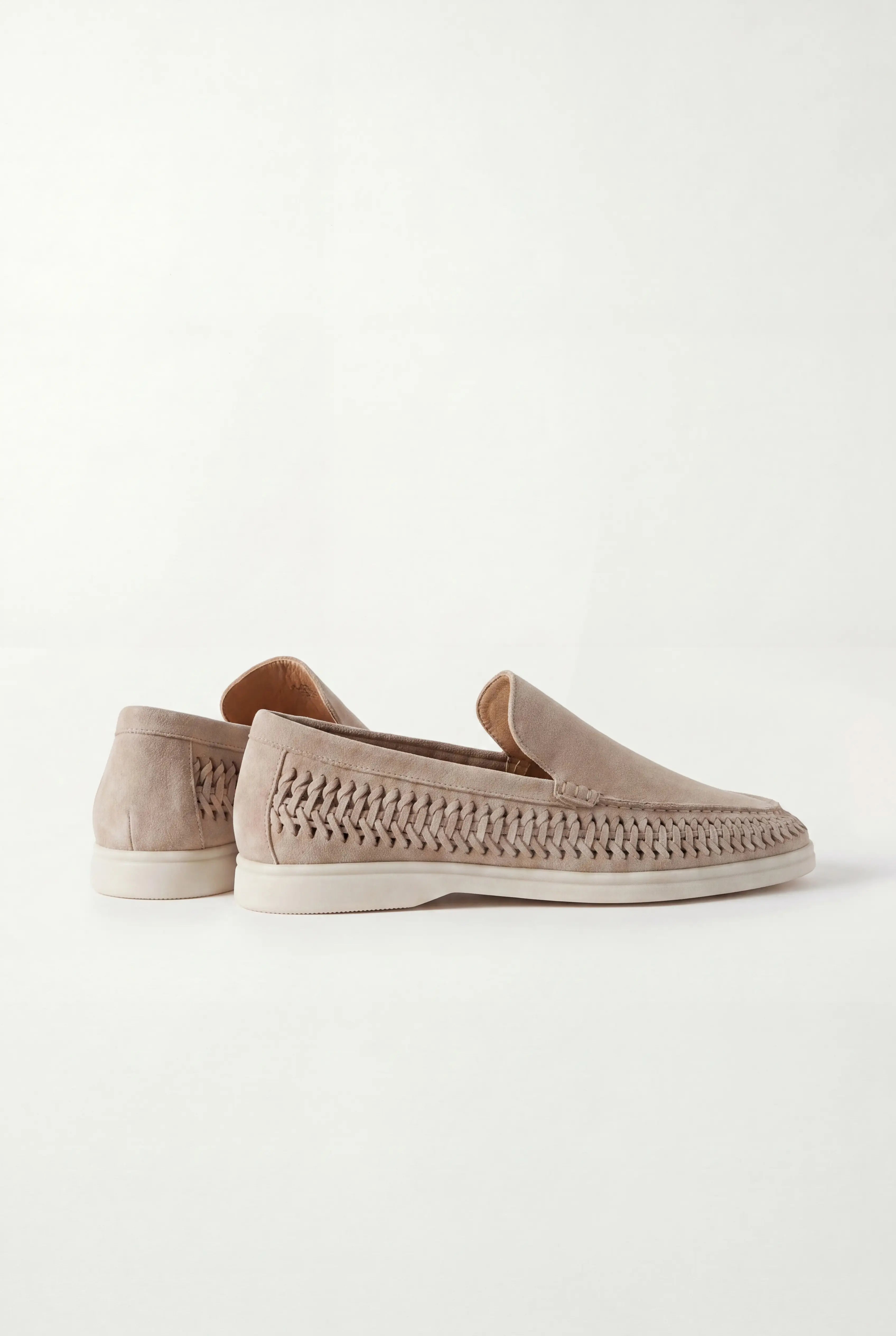 Nervino Suède Woven Loafer Taupe