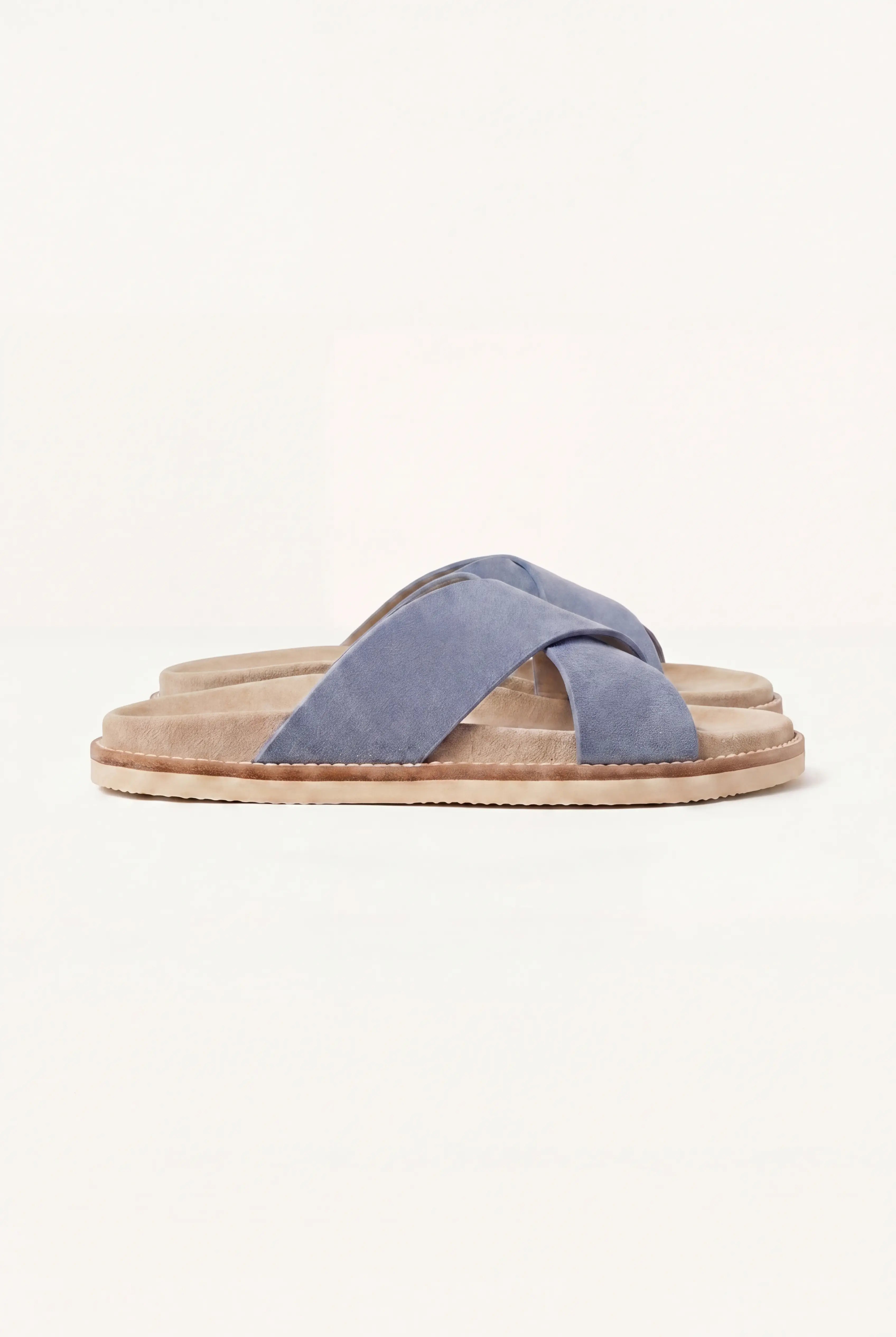Brescaro Suède Cross Slide Lavender Blue