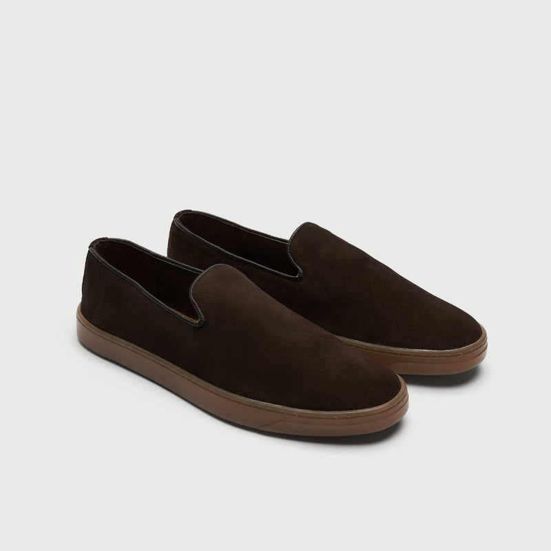 Brown Suède Slip On