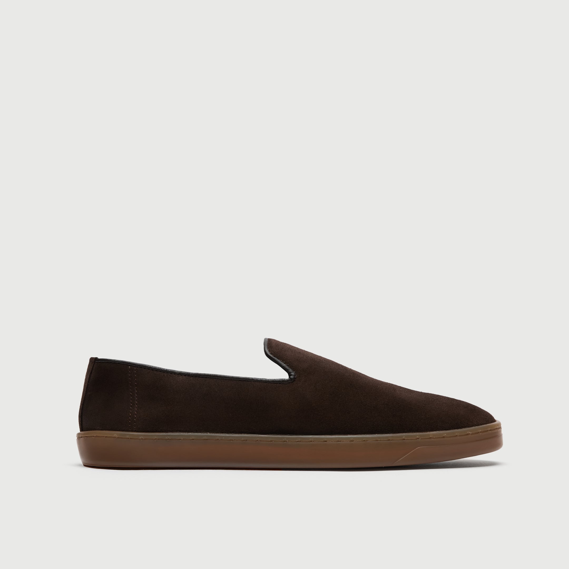 Brown Suède Slip On