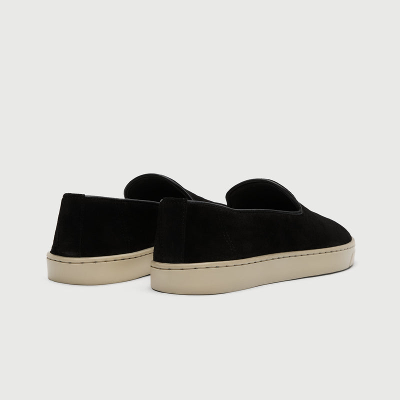 Black Slip On Suède