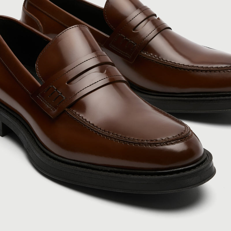 Tan Leather Parsons Saddle Loafer