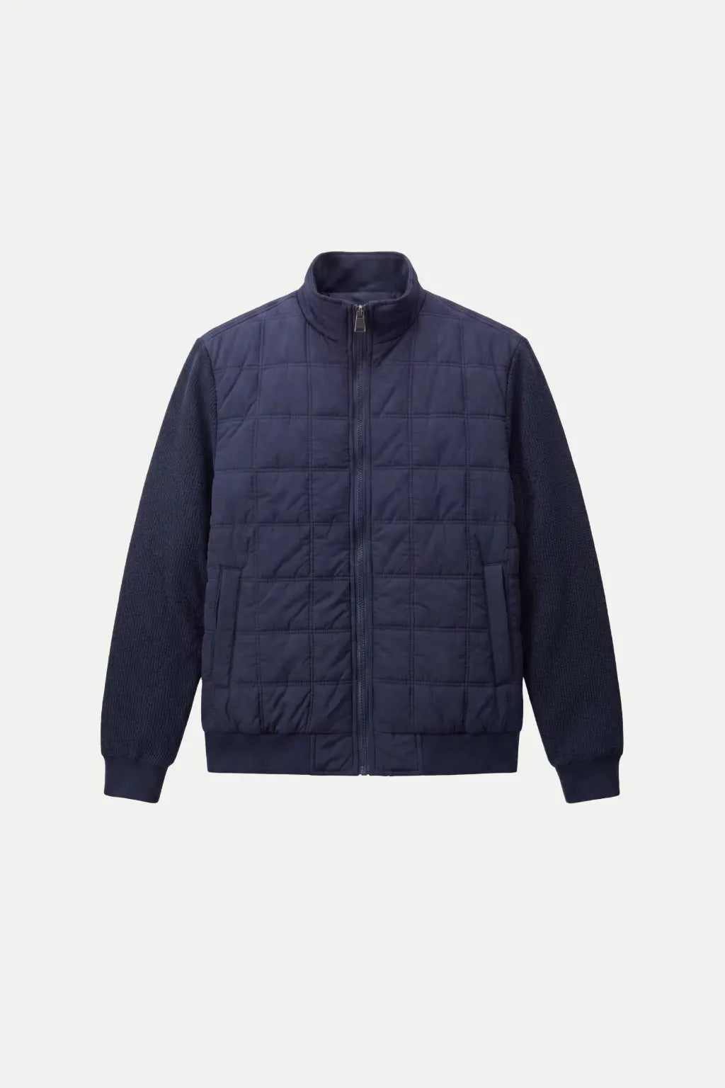 Grendaro Quilted Knit Jacket Navy