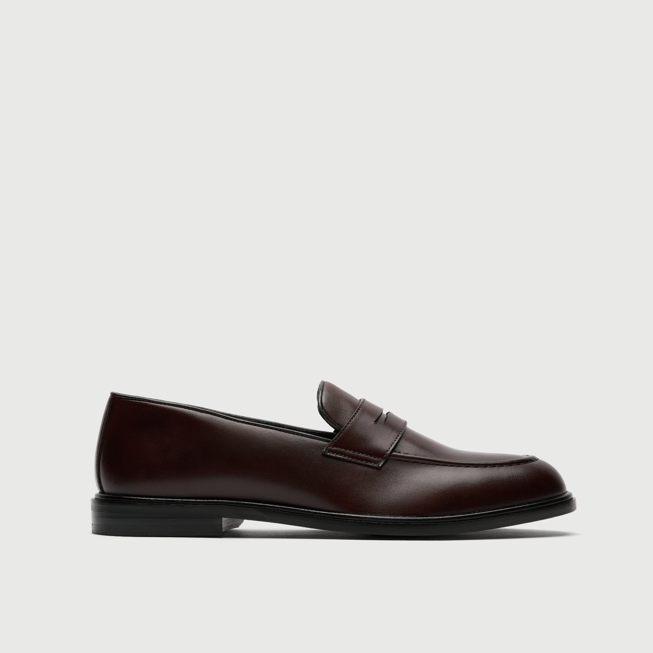 Brown Leather Saddle Loafer