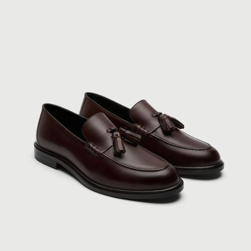 Brown Leather Tassel Loafer