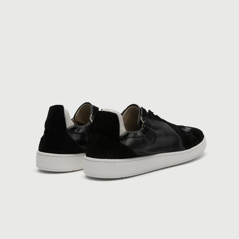 Black Suède And Leather Rimini Trainer