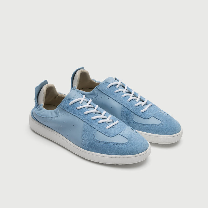 Blue Suède And Leather Rimini Trainer