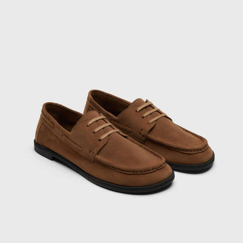 Tan Suède Boat Shoe