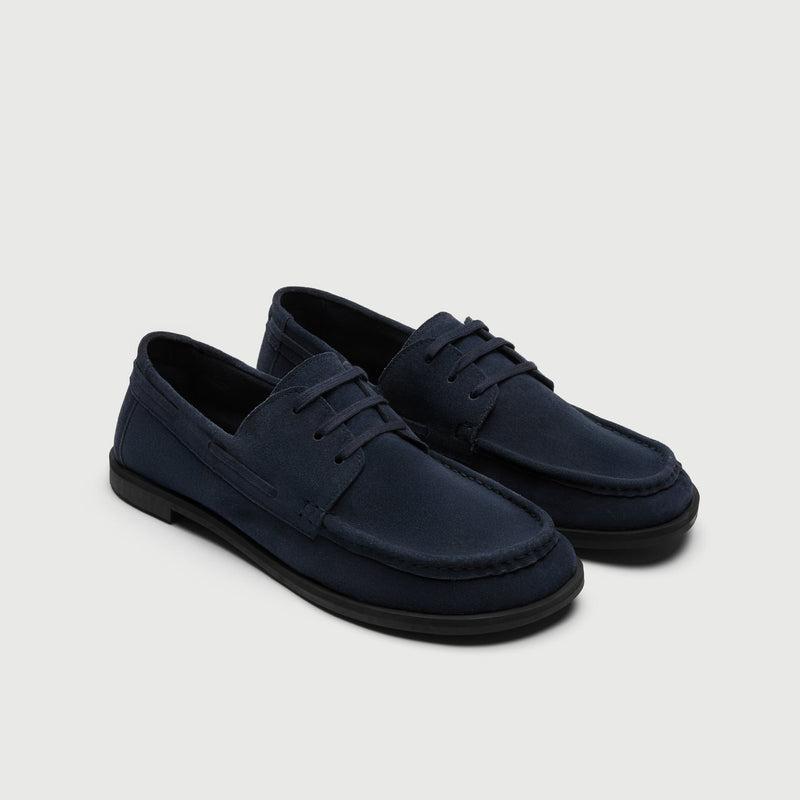 Navy Suède Boat Shoe