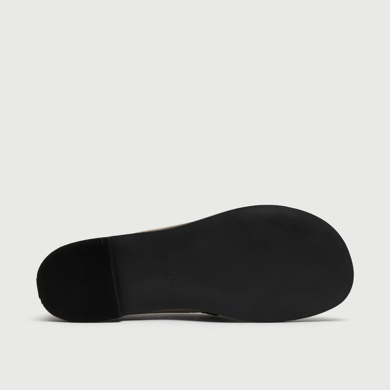 Stone Suède Saddle Loafer