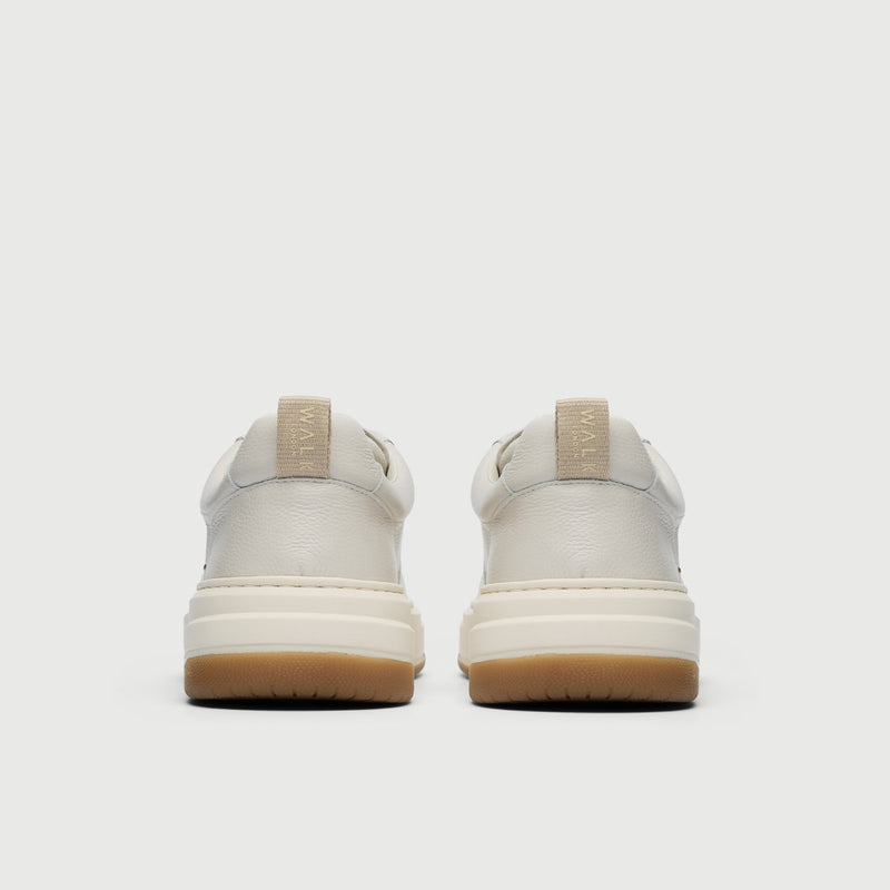 White Grain Leather Santa Monica Trainer