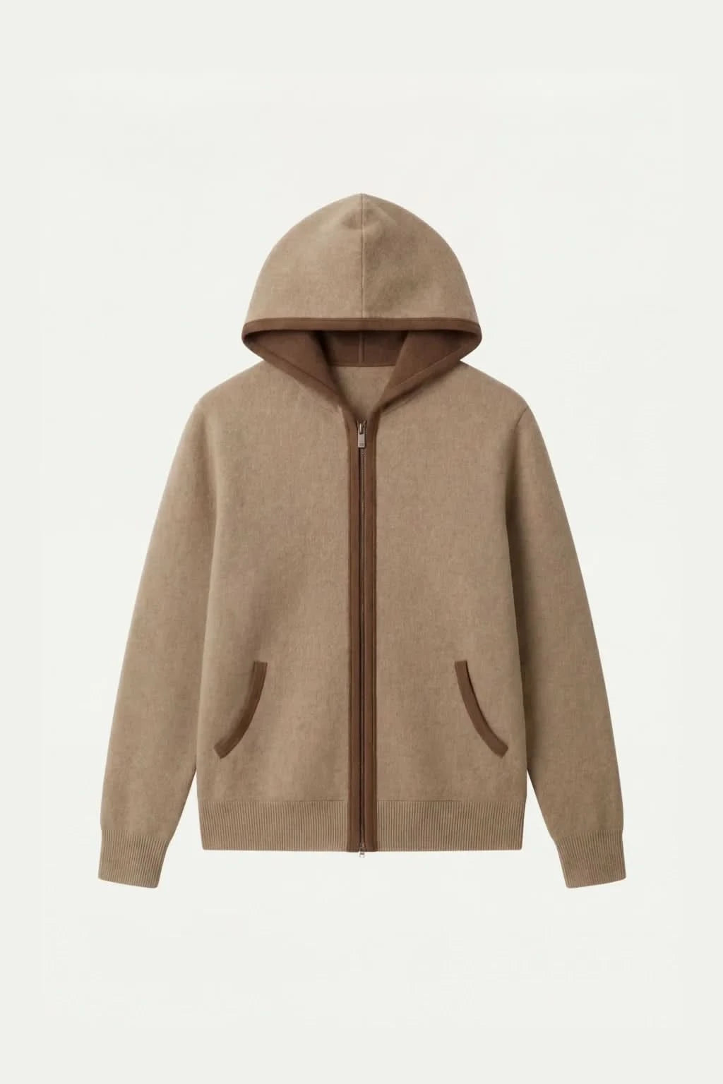 SANTONI CLASSIC HOODIE BROWN