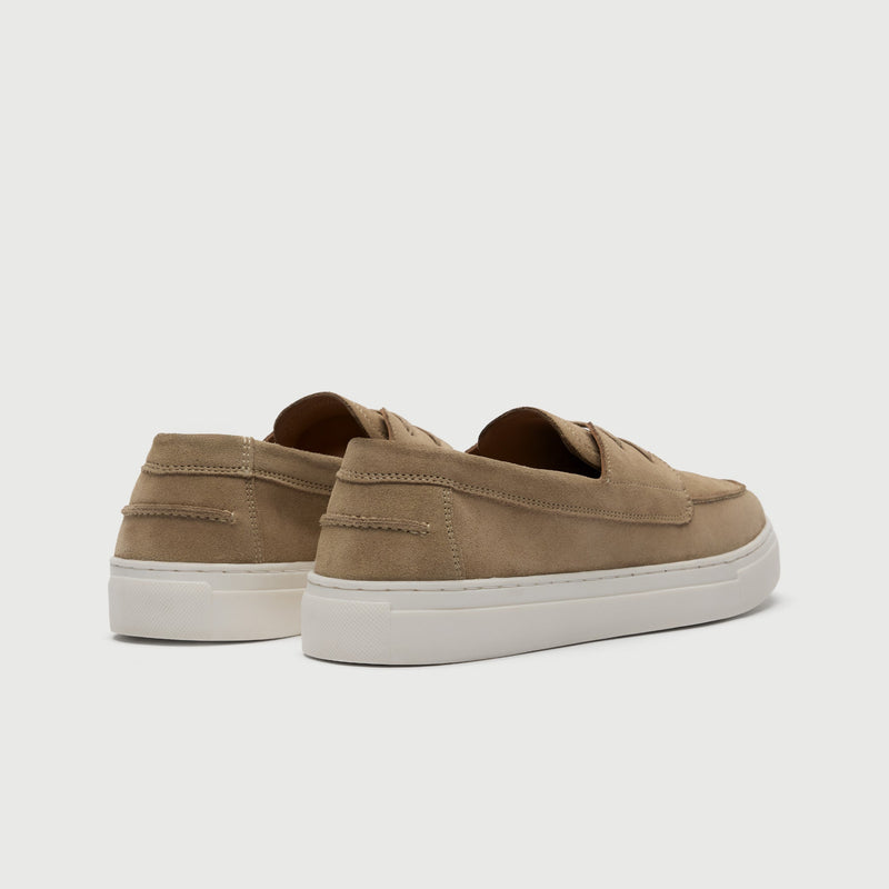 Stone Suède Boat Shoe